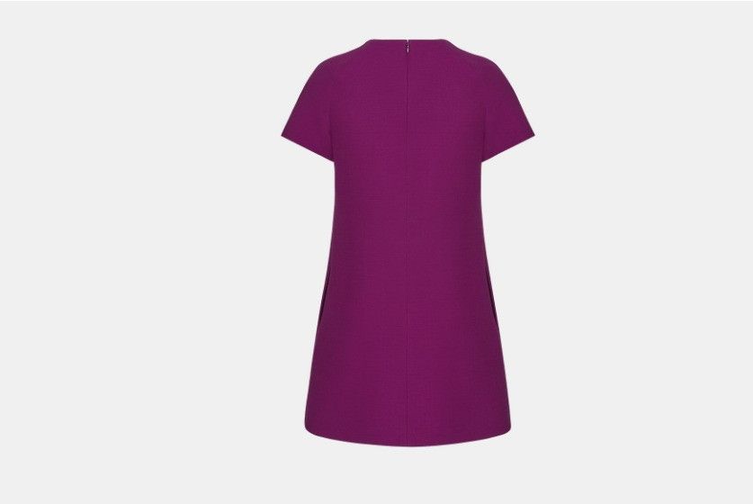 Dior o1w1db10325 341R2 Straight Mini Dress in Mulberry Size L / US 10 / IT 46 - 2 Thumbnail