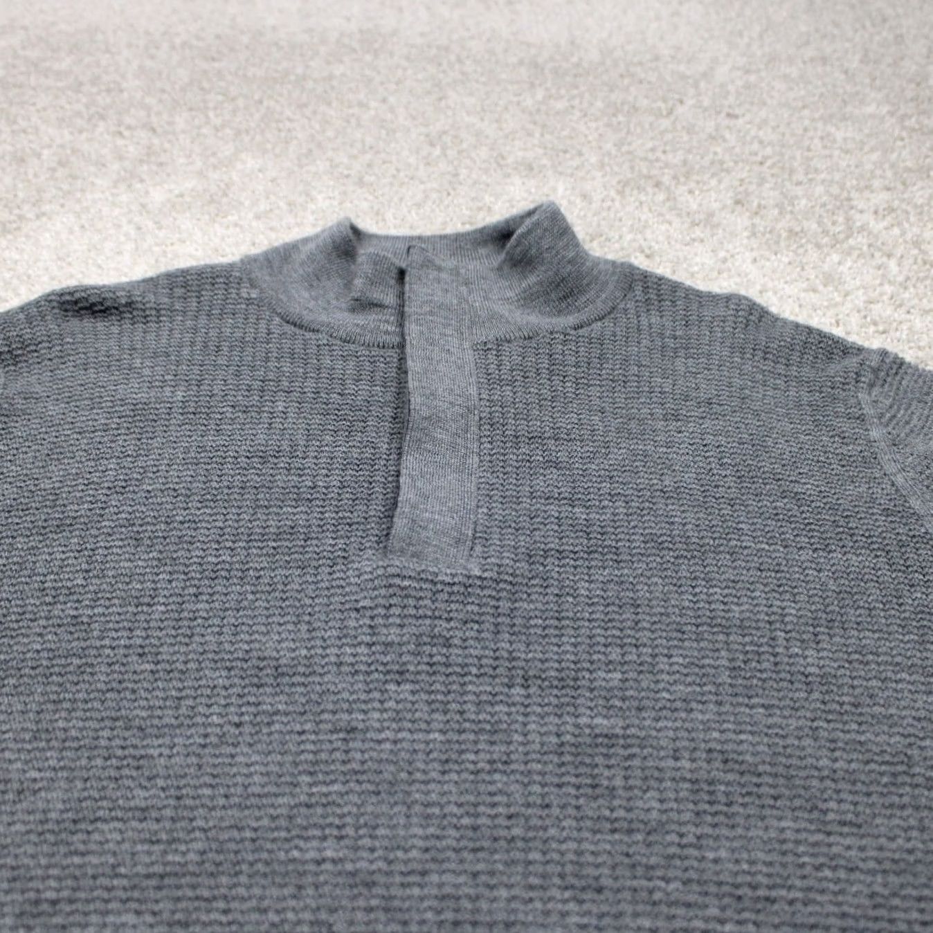 Vineyard Vines Vineyard Vines Wool Sweater Mens Large Gray 1/2 Zip L/S Pullover Size US L / EU 52-54 / 3 - 4 Thumbnail