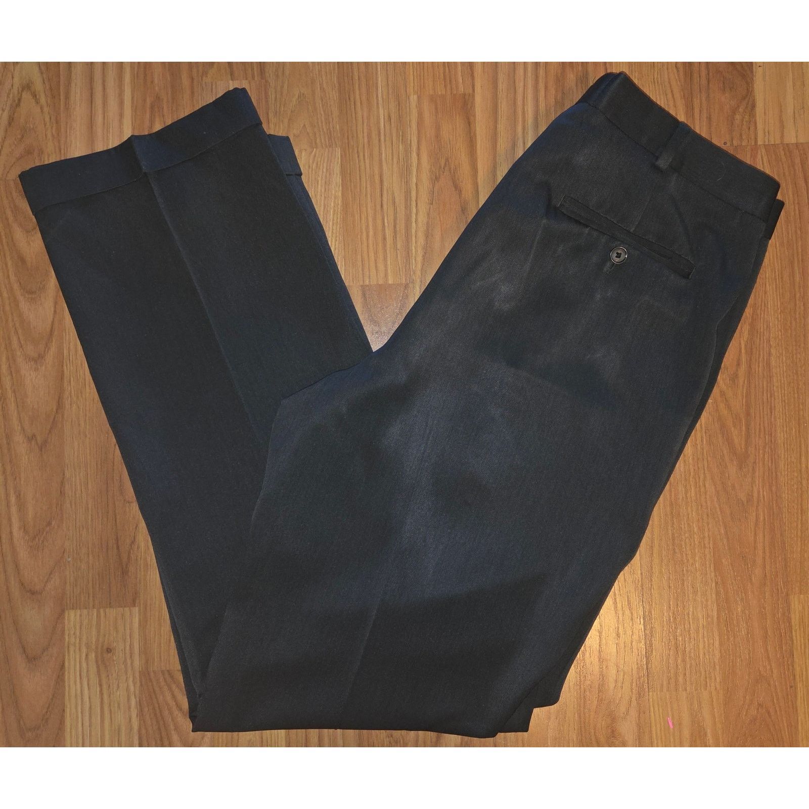Perry Ellis Perry Ellis Portfolio Black Business Pants - Size W34 L32 Size 34" / US 12 / IT 48 - 2 Thumbnail