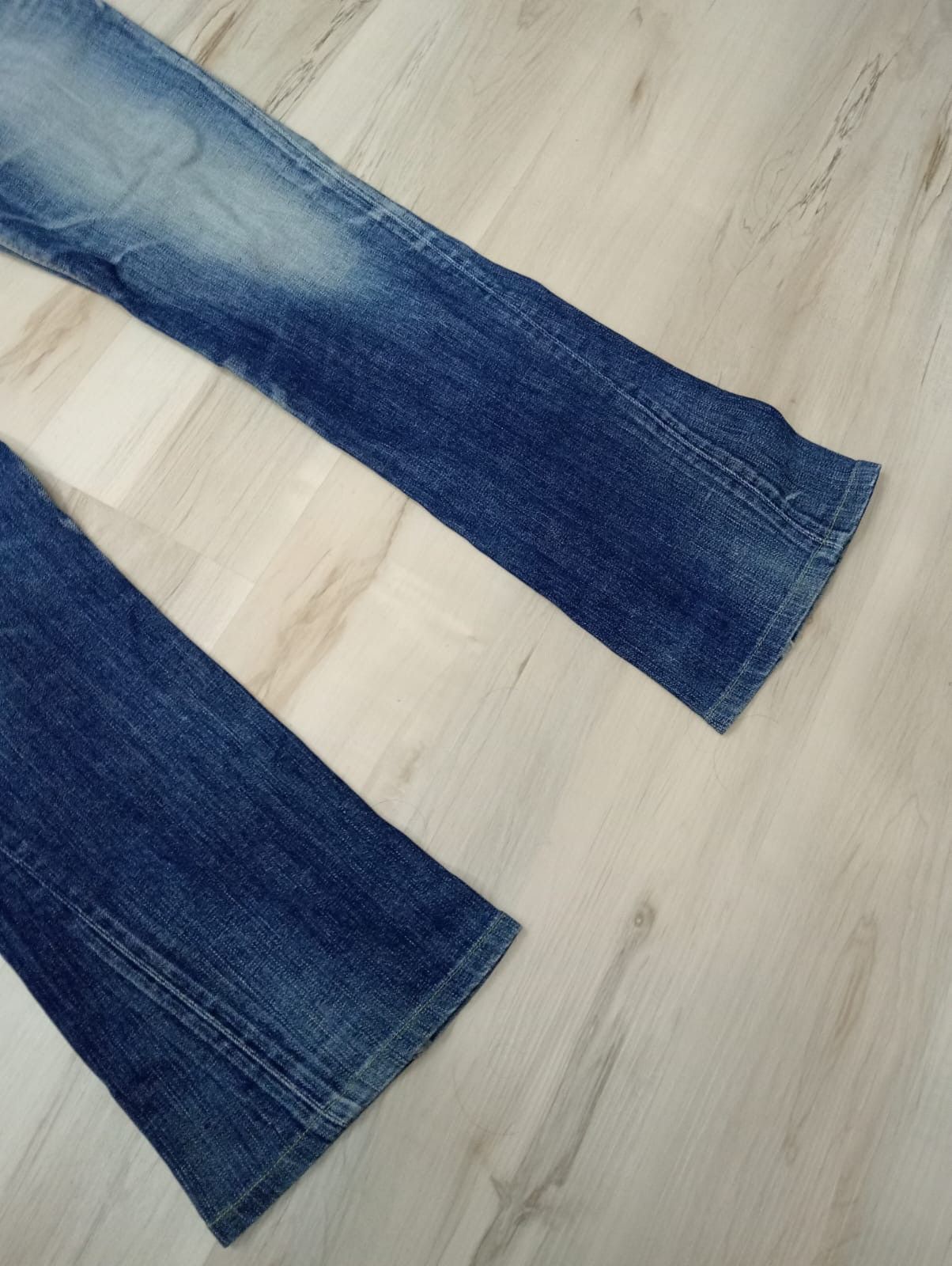 Edwin × Japanese Brand Flared Edwin Blue Trip distressed twist leg Size US 33 - 6 Thumbnail