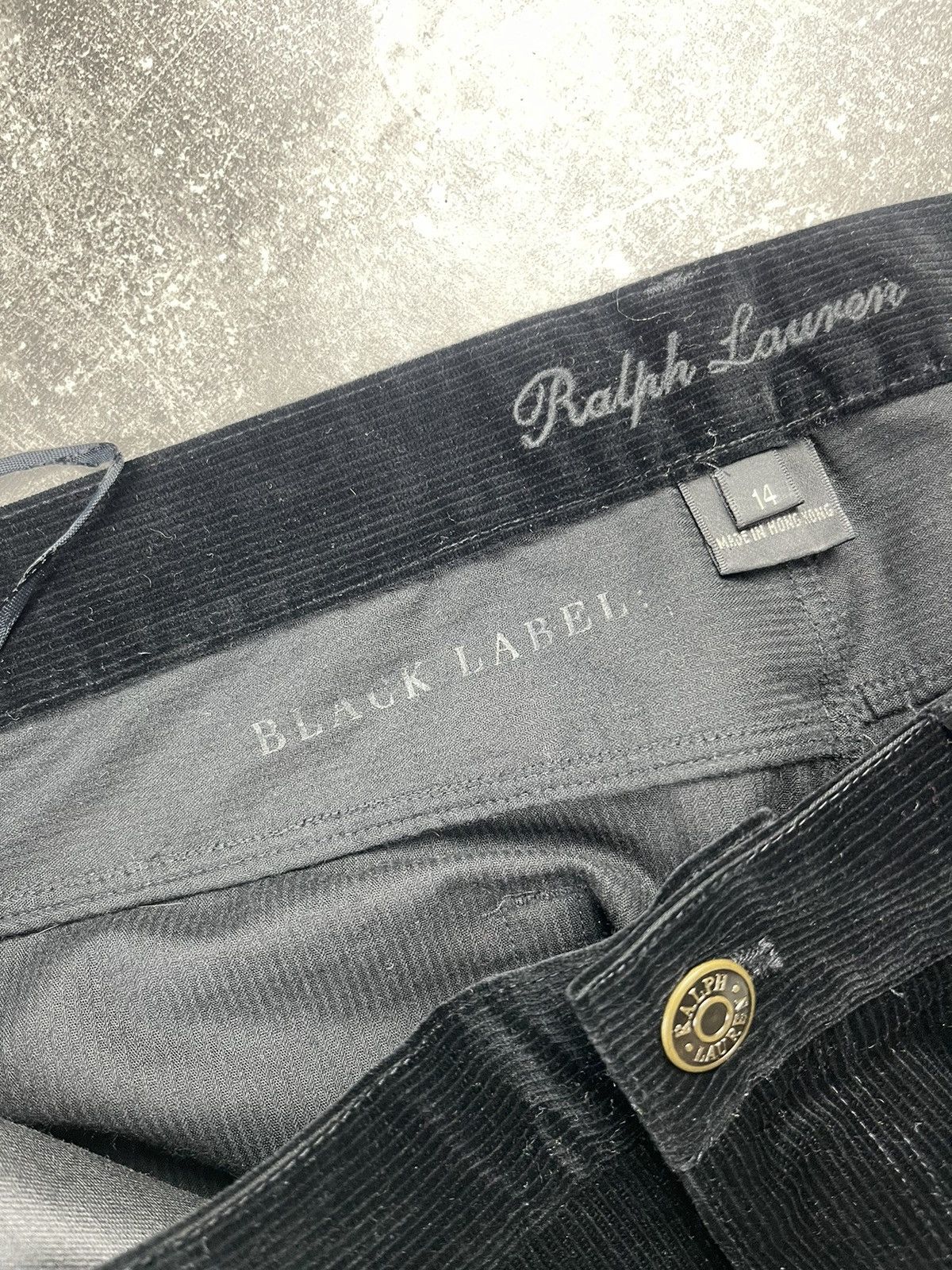Ralph Lauren Black Label Ralph Lauren Black Label Flared Corduroy Pants Black Velvet Size 36" / US 14 / IT 50 - 15 Thumbnail