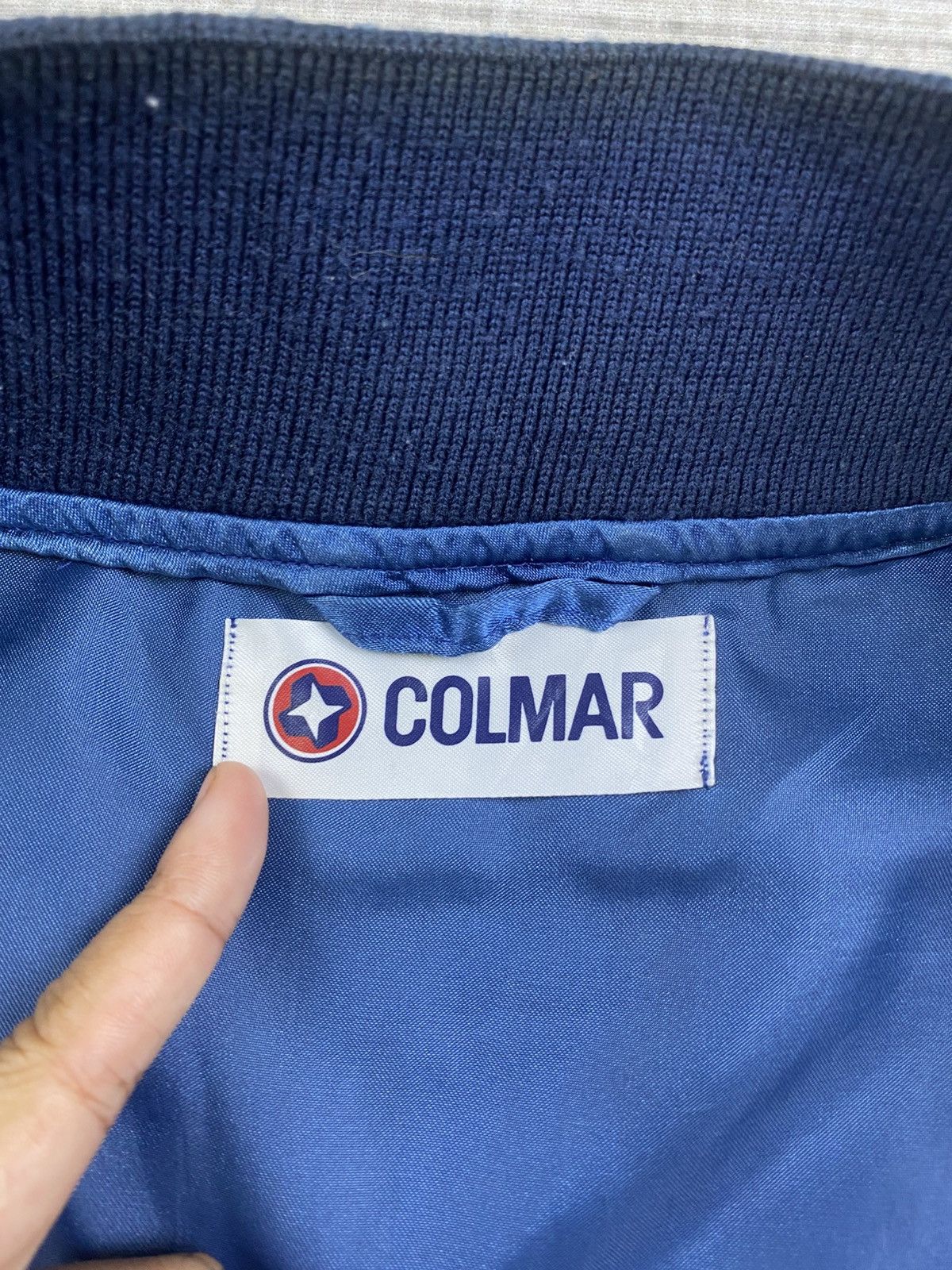 Colmar × Japanese Brand Vintage Colmar Rare Satin Big Logo Varsity Jacket Size US L / EU 52-54 / 3 - 8 Thumbnail
