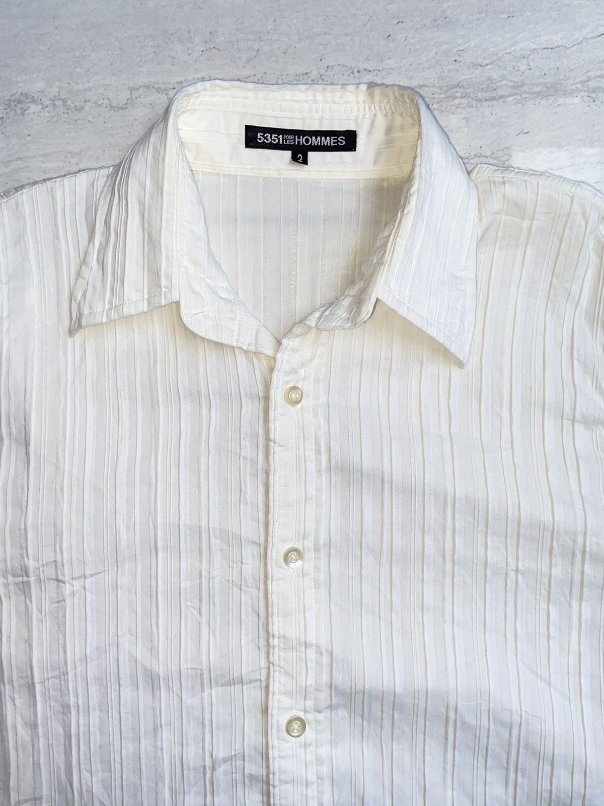 5351 POUR LES HOMMES 5351 Pour Les Hommes Striped Shirt Size US S / EU 44-46 / 1 - 10 Thumbnail