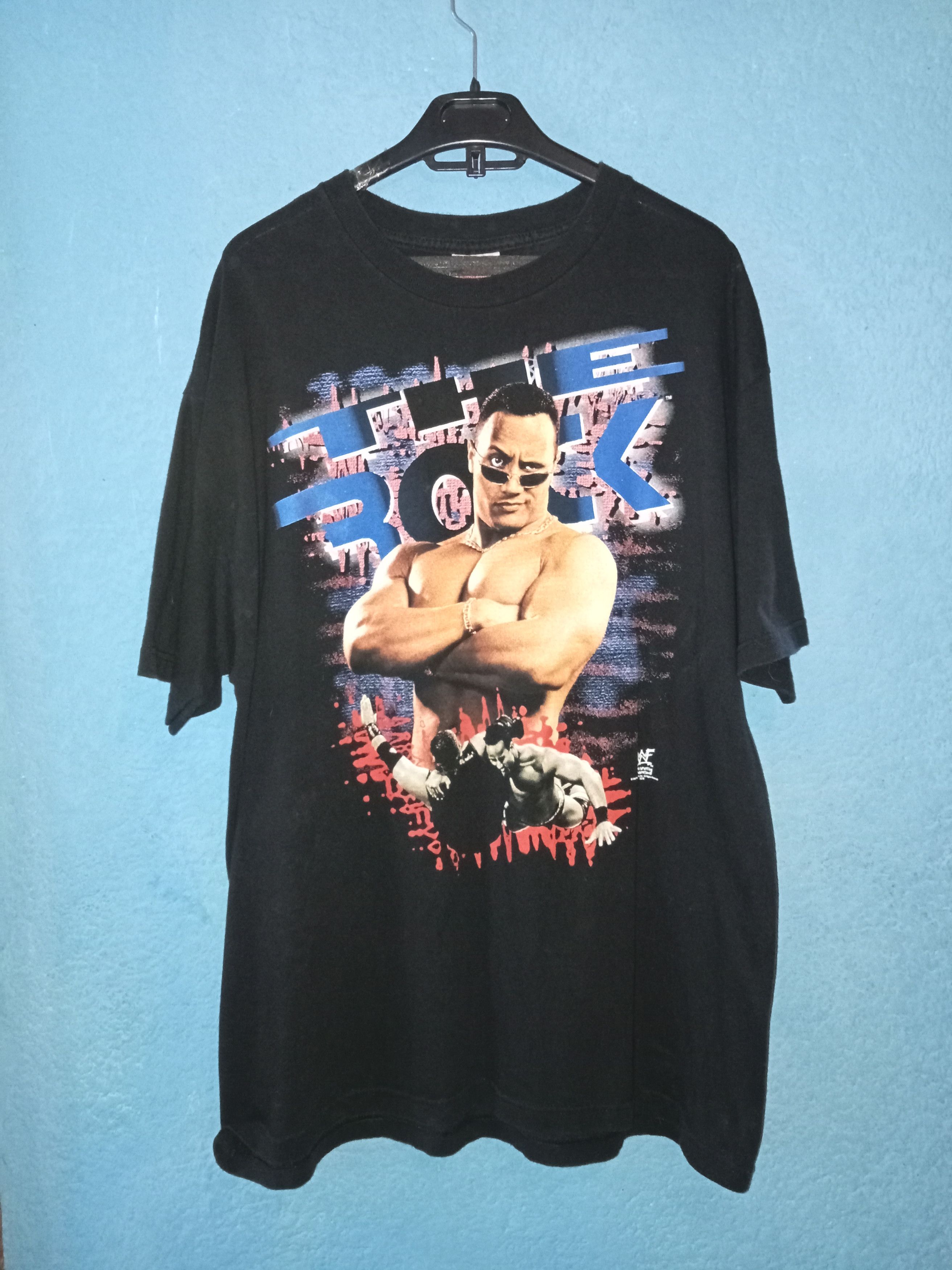 T-shirt Vintage WWF Années 90 The Rock - Taille XL, Occasion Très Bon état