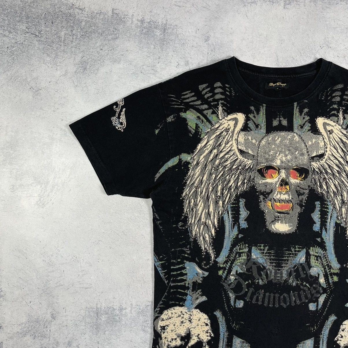 Affliction Vintage Affliction style Crazy All Over Print T shirt 00’s Size US L / EU 52-54 / 3 - 6 Thumbnail