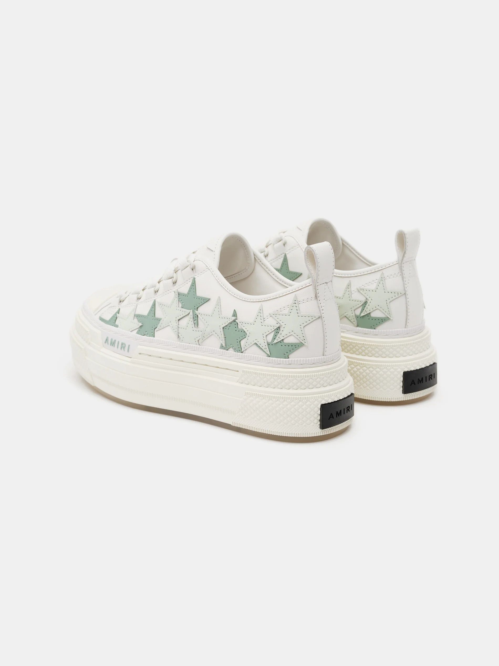 Amiri o1s1wg110925 Platform Stars Court Low-Top Sneakers in White Size US 7 / IT 37 - 4 Thumbnail