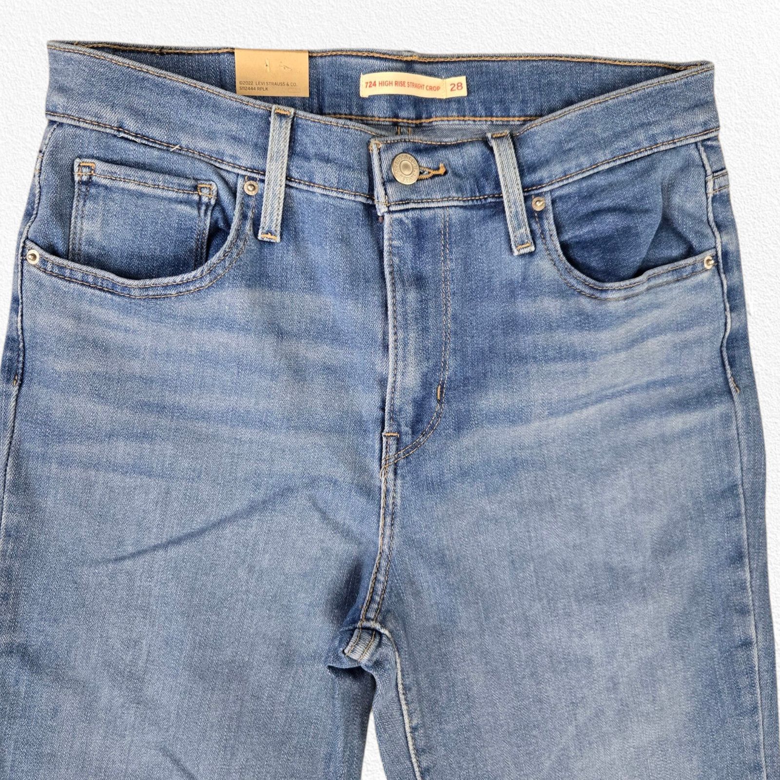 Levi's Levi's 724 High Waisted Slim Cropped Straight Jeans Size 28 Size 28" / US 6 / IT 42 - 4 Thumbnail