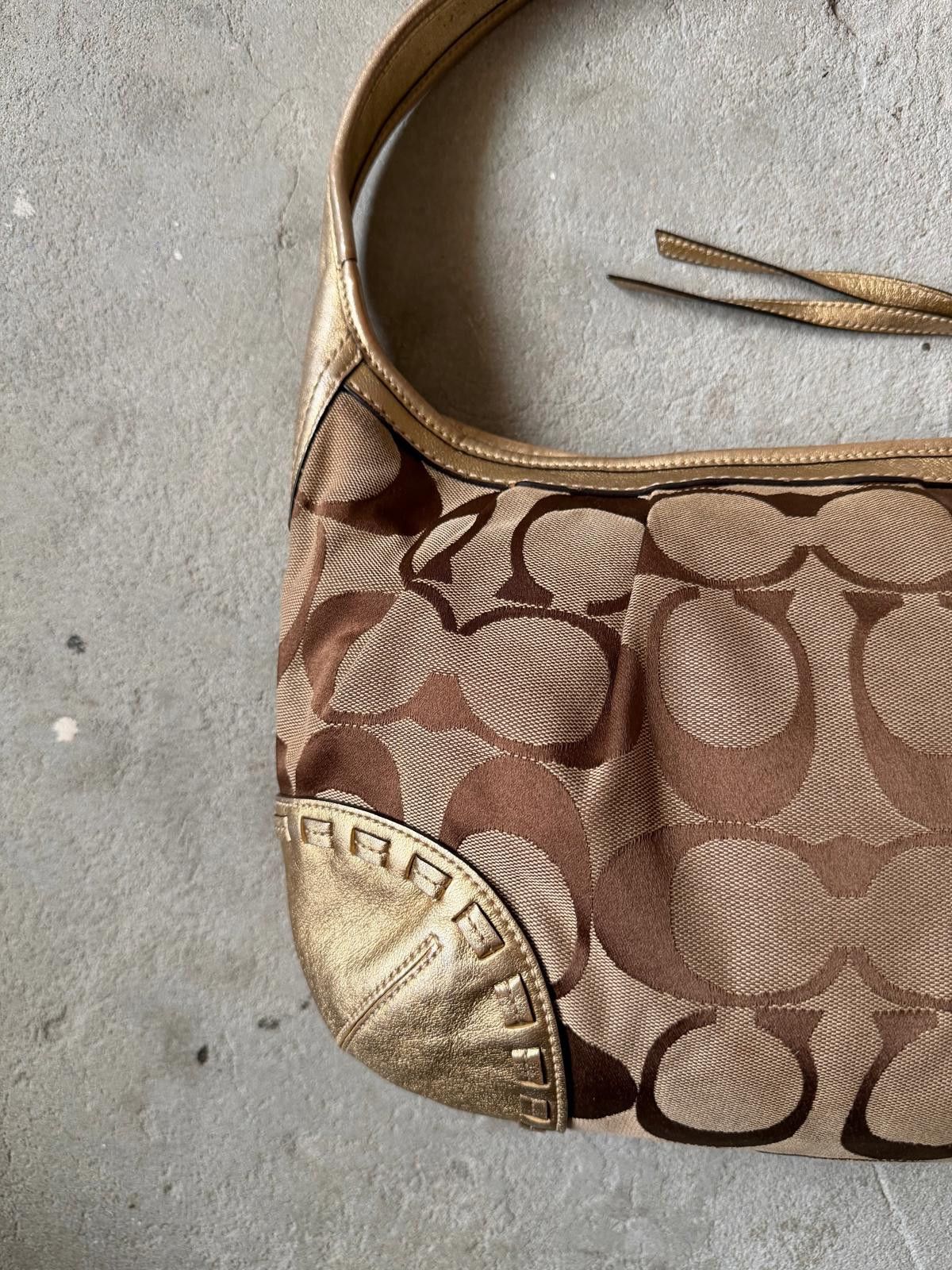 Coach Coach Signature Ergo Shoulder Bag Beige/Gold Size ONE SIZE - 7 Thumbnail