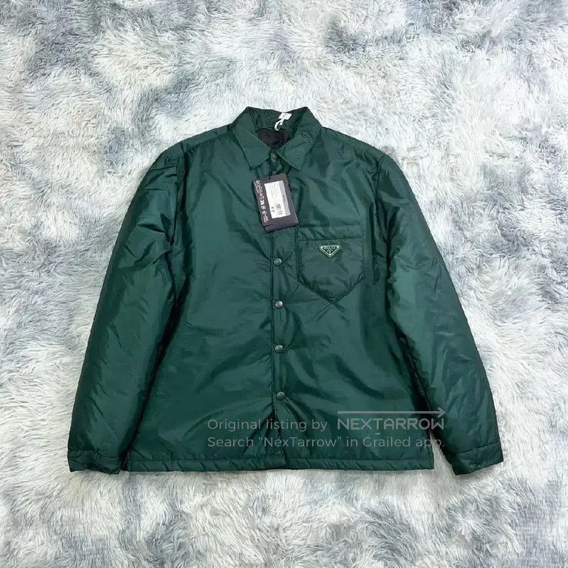 Prada Prada Men's Green Lightweight Outer Jacket. Size US L / EU 52-54 / 3 - 1 Thumbnail