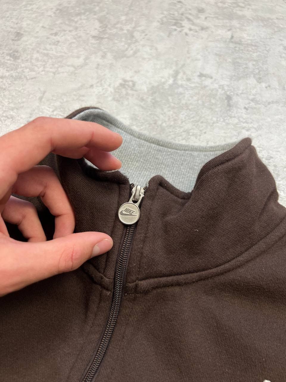 Nike Vintage RARE Nike Brown Zip Sweatshirt Size US XL / EU 56 / 4 - 11 Thumbnail
