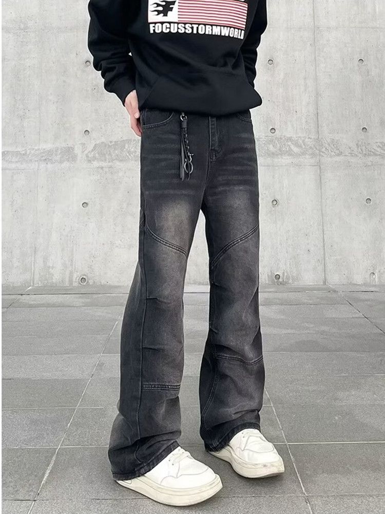 Japanese Brand Y2K Vintage Black Pleated Stacked Baggy Jeans Size US 34 / EU 50 - 5 Thumbnail