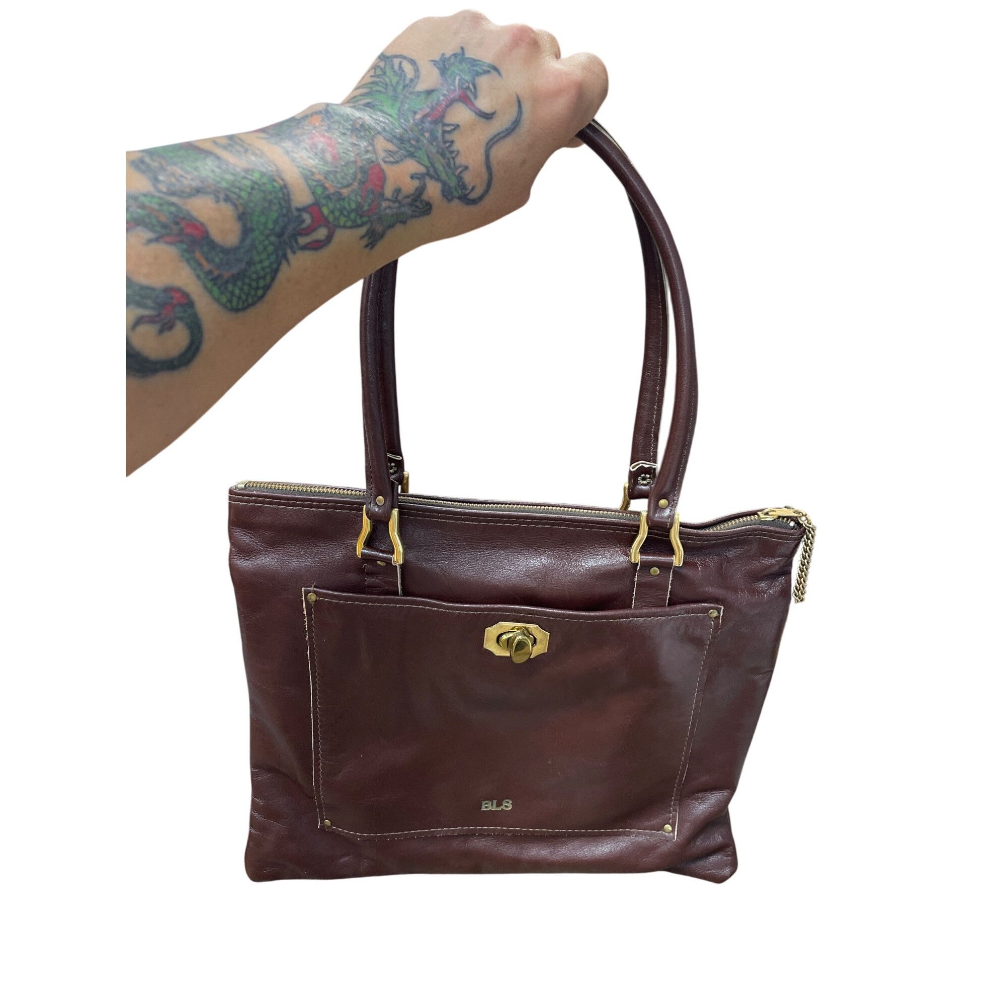 Other Moiseff Original BLS womans brown leather shoulder handbag M Size ONE SIZE - 14 Thumbnail