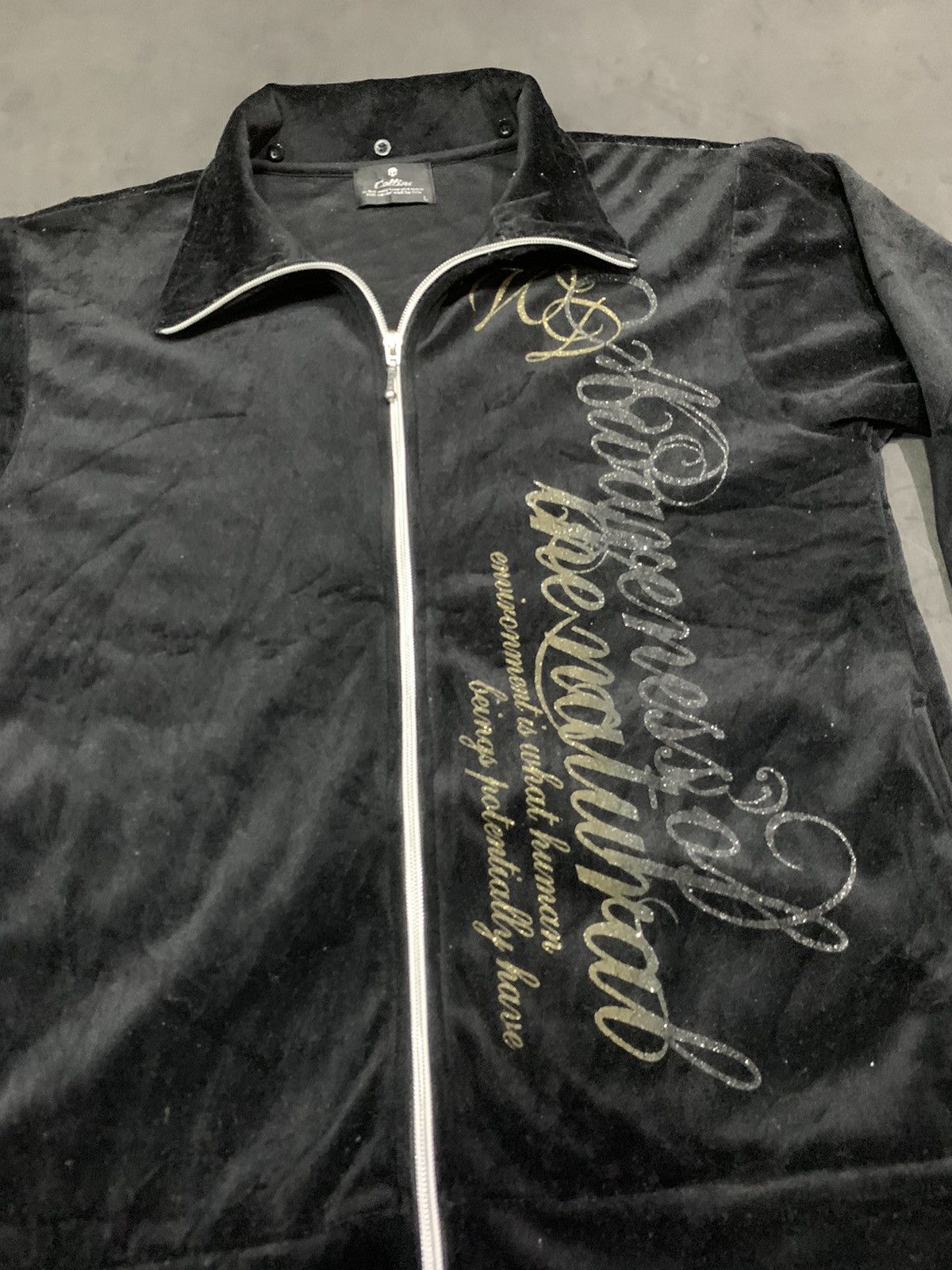 If Six Was Nine 🖤BLACFRIDAY🖤Collins poem velvet tracktop Size US M / EU 48-50 / 2 - 3 Thumbnail