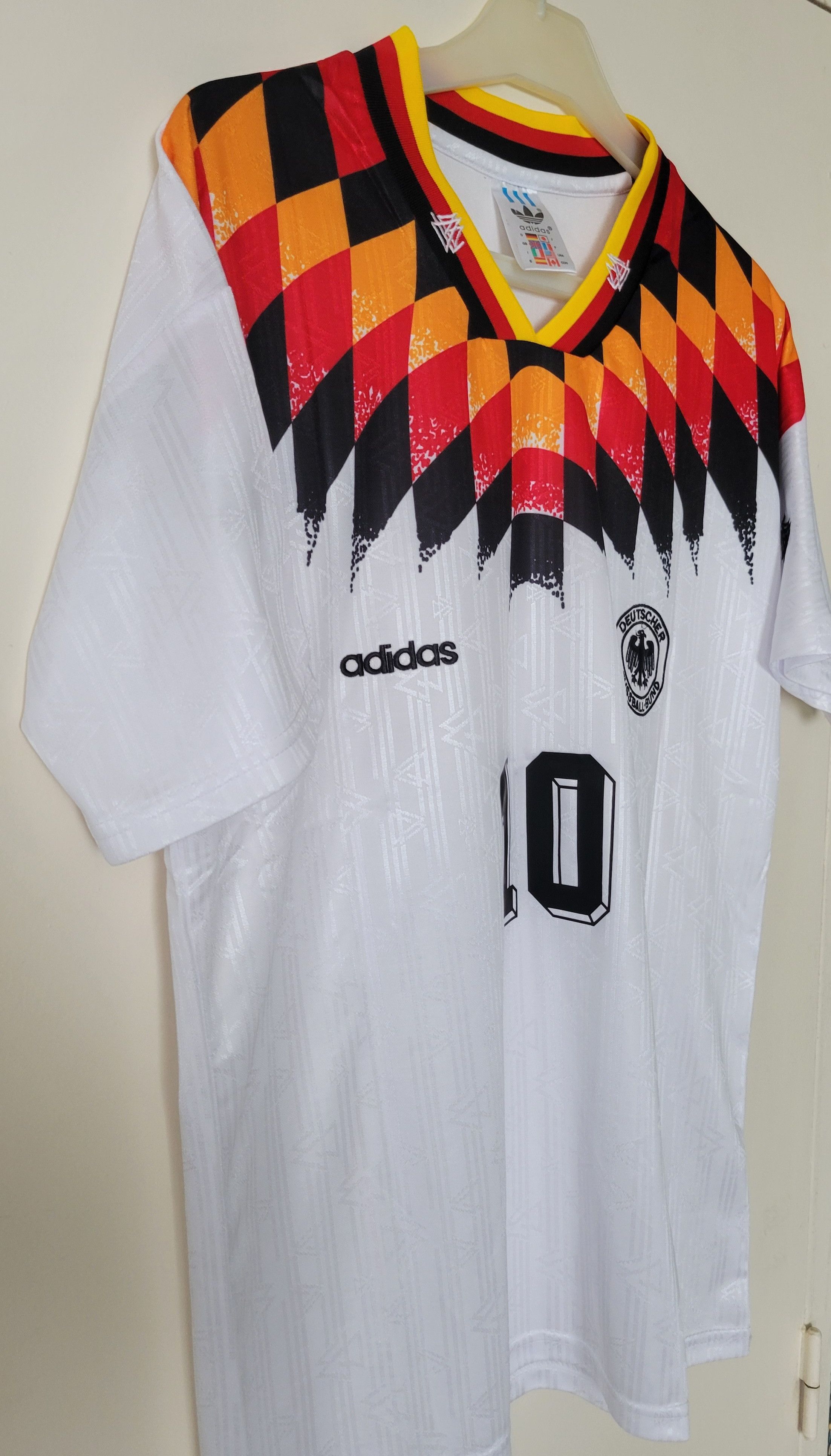 Other Matthäus 10 Germany 1994 Fußball vintage Trikot Jersey Size US L / EU 52-54 / 3 - 5 Thumbnail