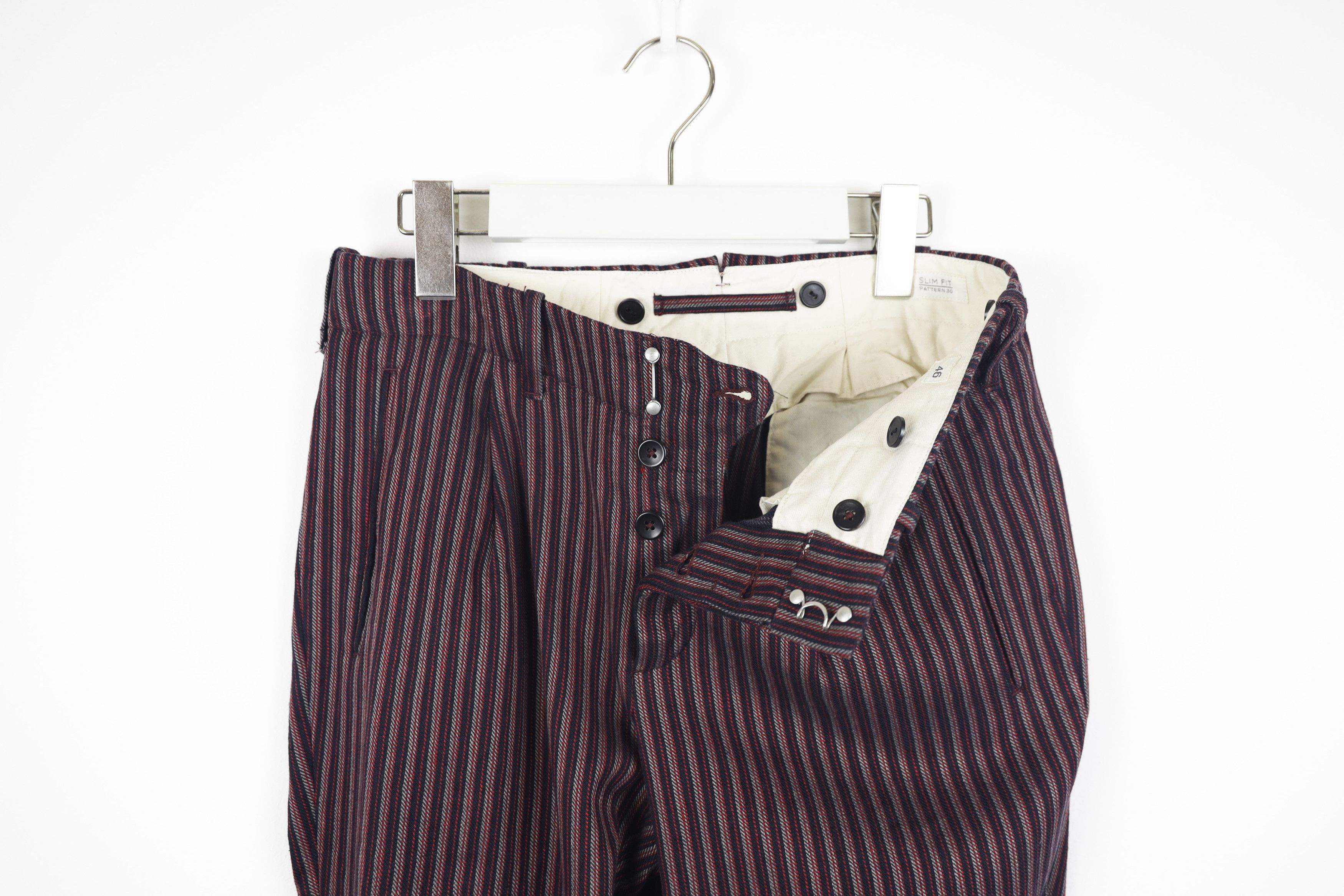 Incotex × Slowear Incotext Slowear Japan Cotton Linen Striped Pants Trousers Size US 29 - 6 Thumbnail