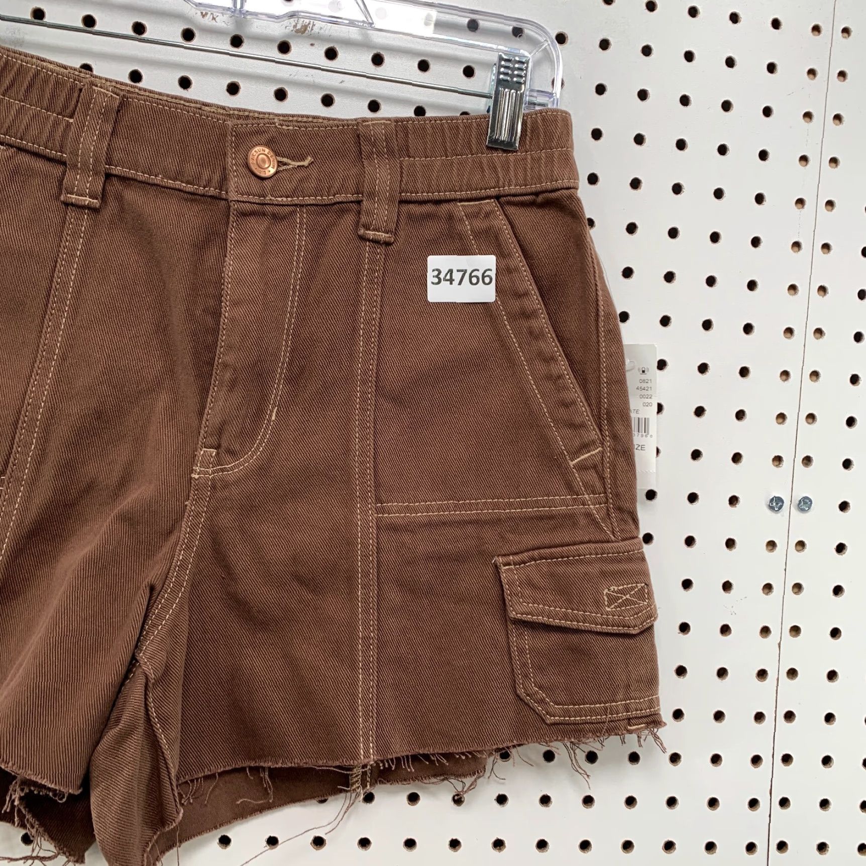 Pacsun VINTAGE PacSun Cargo Shorts Women's Medium Brown Canvas Casual 3-Inch Inseam 90s Size 32" / US 10 / IT 46 - 3 Thumbnail