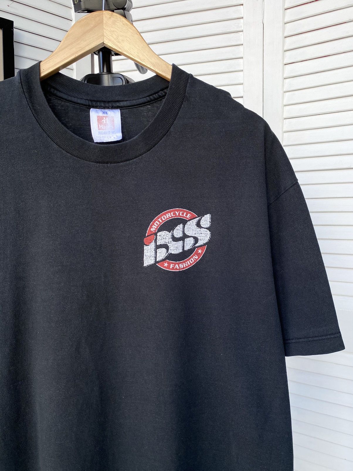 Hanes × Vintage Vintage IXS Motorcycle Faded Style Tee Shirt Size US XL / EU 56 / 4 - 5 Thumbnail