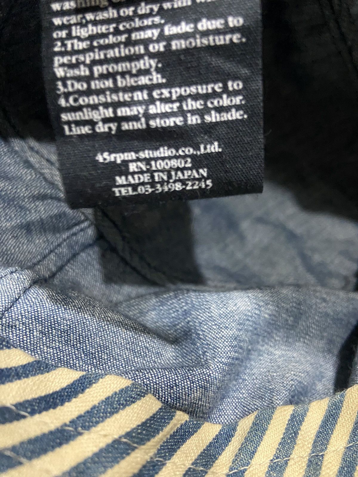 45rpm × Japanese Brand R by 45rpm denim bucket hat Size ONE SIZE - 6 Thumbnail