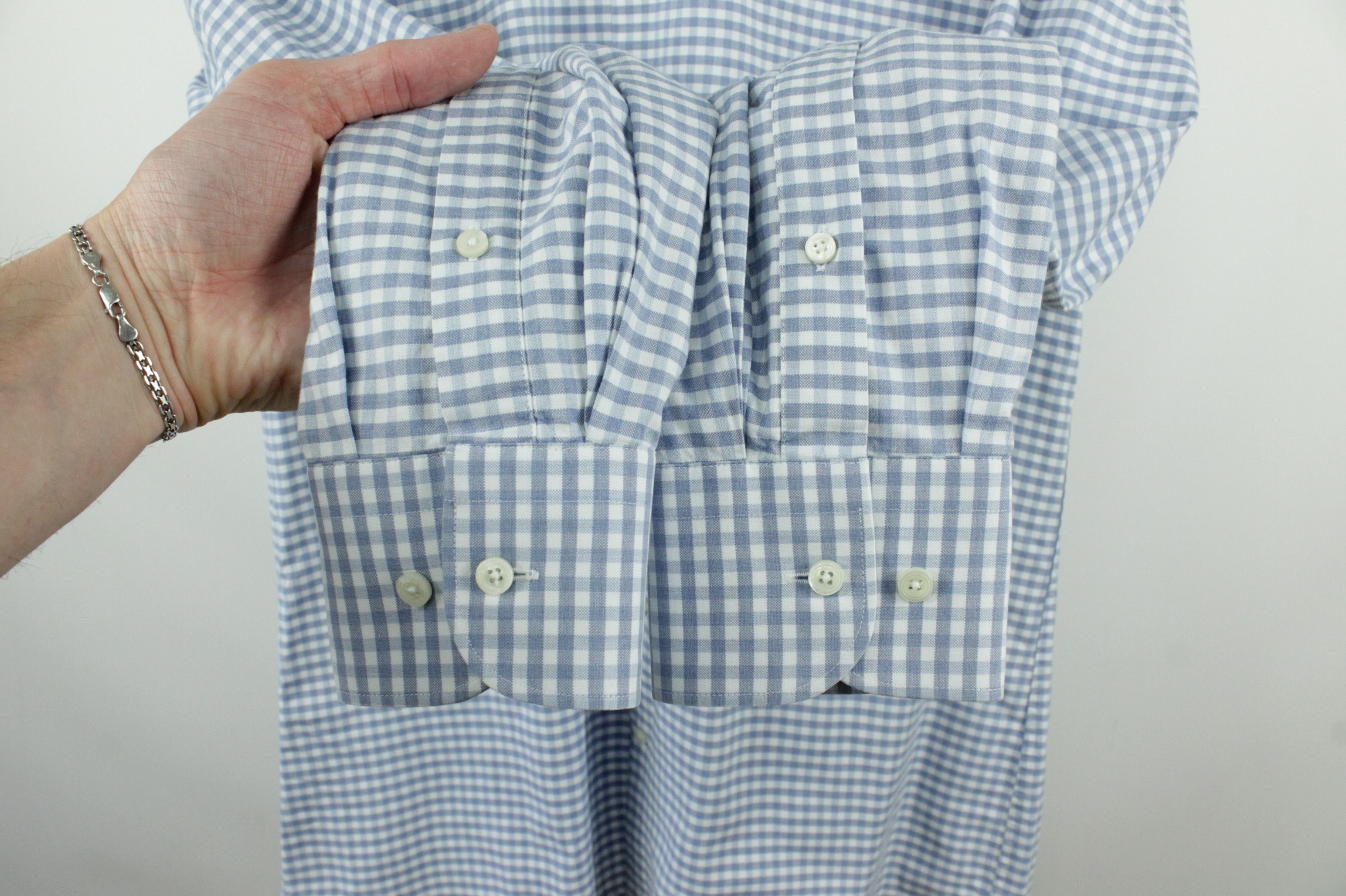 Suitsupply Suitsupply Monaco Cotton Two Ply Slim Fit Check Formal Shirt Size US L / EU 52-54 / 3 - 4 Thumbnail