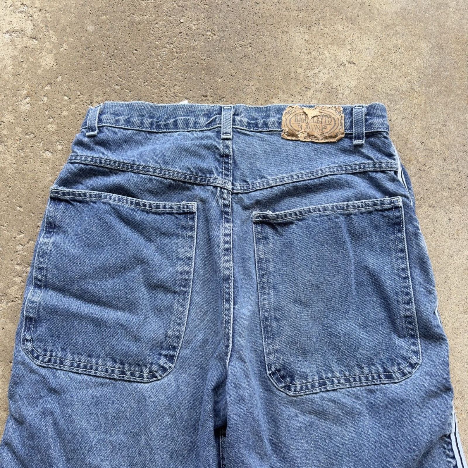 Vintage Y2K Utility Baggy Skater Track Jean Shorts ERD Grunge JNCO Size US 31 - 9 Thumbnail