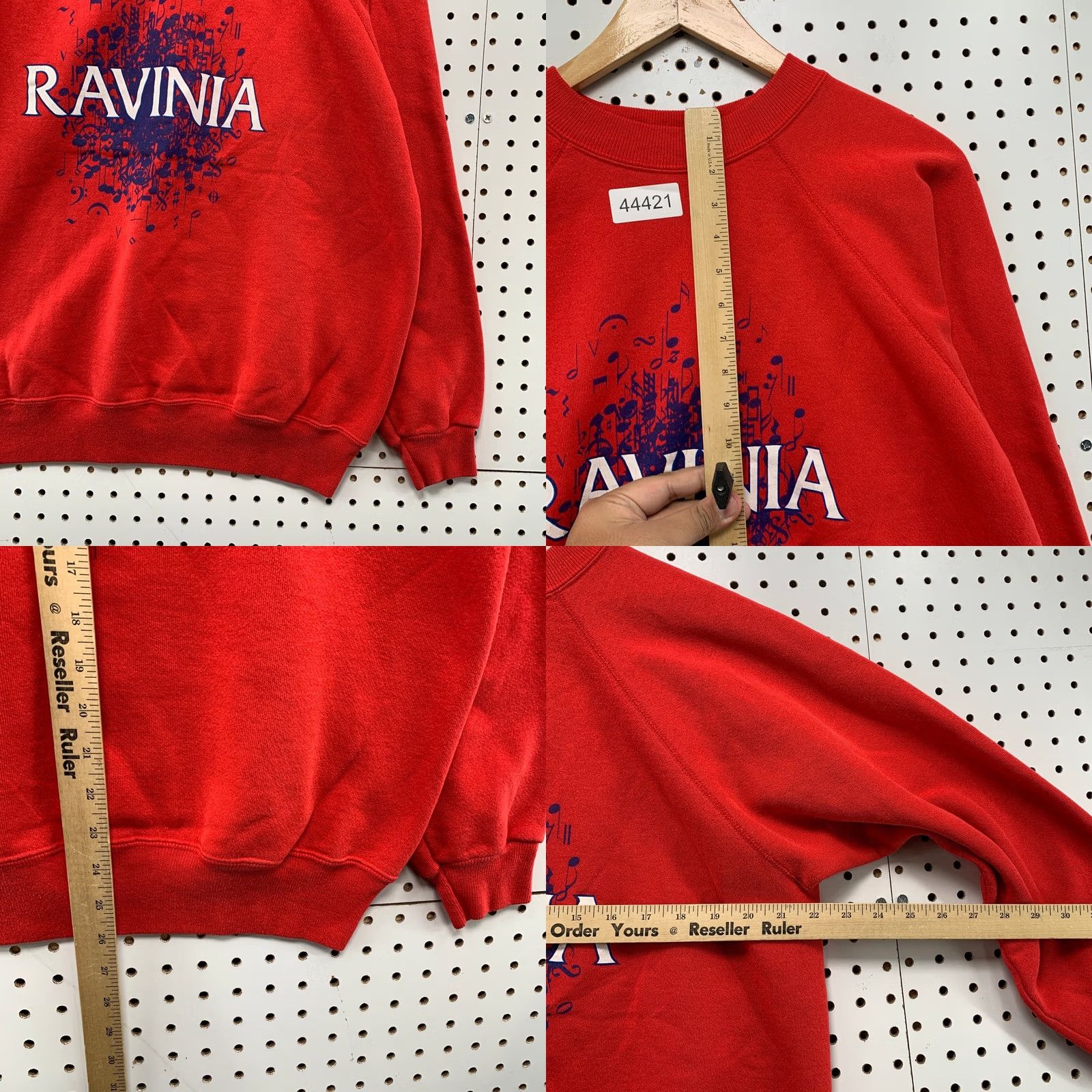 Hanes VINTAGE Ravina Music Sweatshirt Mens XL Red Fleece Crewneck Pullover Hanes 90s USA Size US XL / EU 56 / 4 - 8 Thumbnail