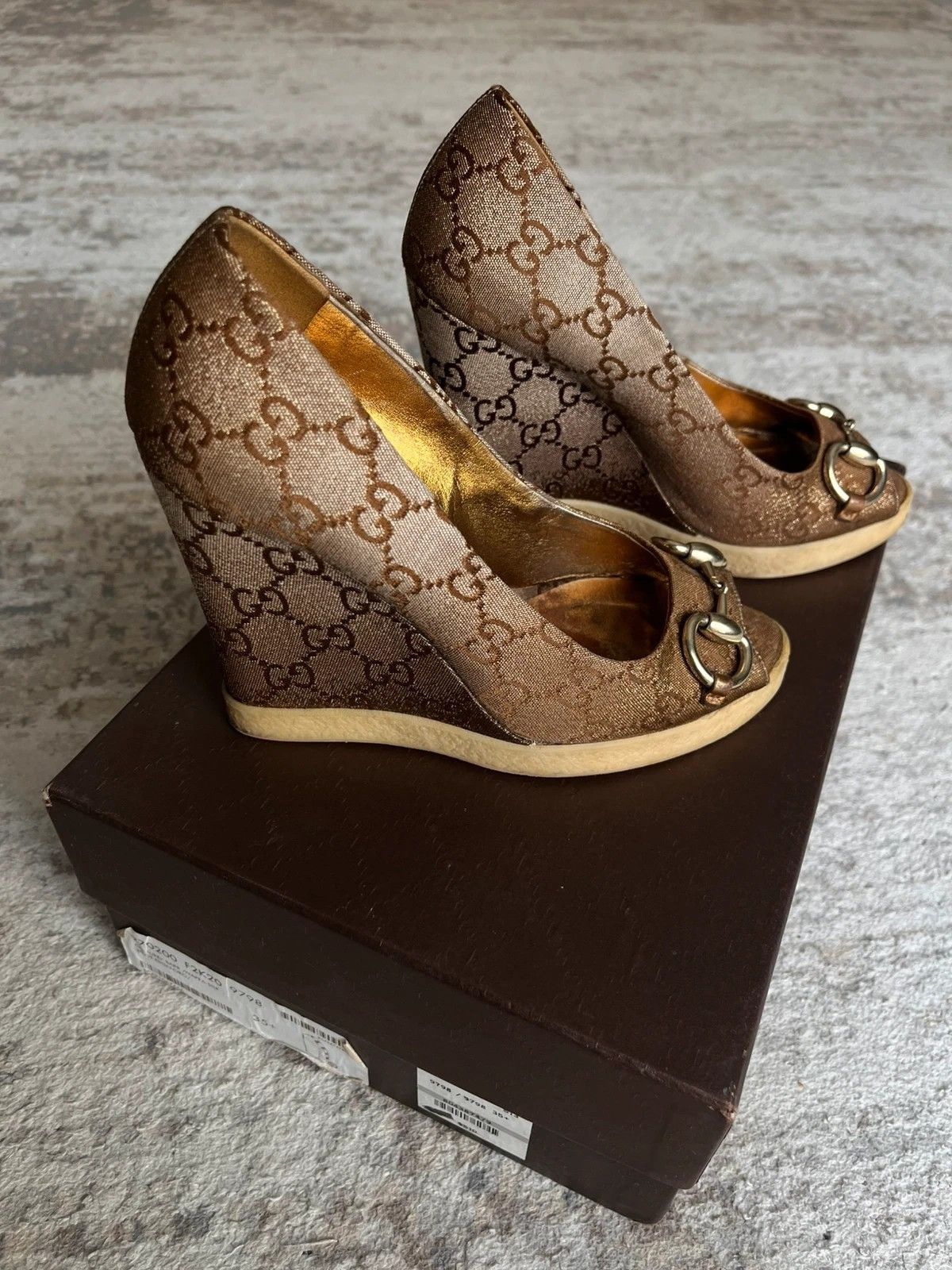 Gucci Gucci Heels Nappa Silk Lurex Barr 2013 Sz 5.5 Monogram Size US 5.5 / IT 35.5 - 1 Thumbnail