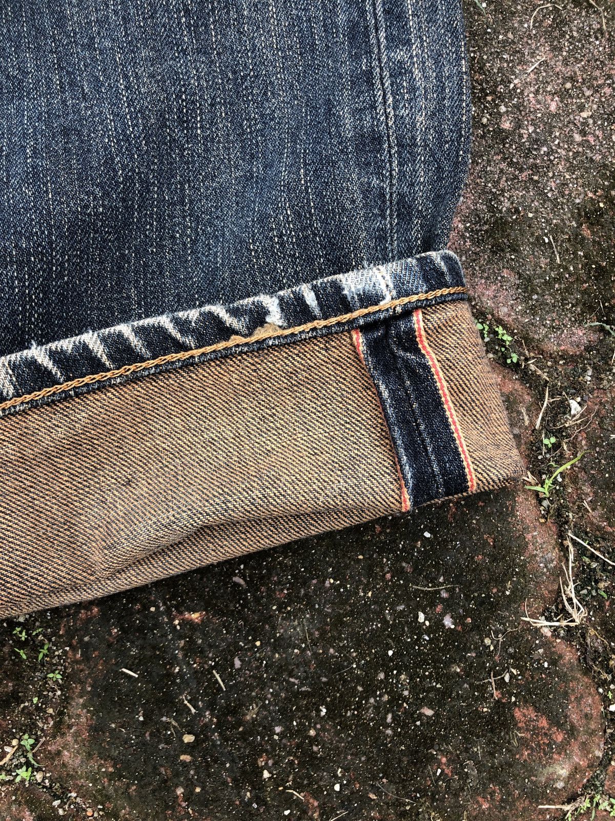 Edwin Vintage 80s Edwin 505 Selvedge Distressed Jeans Size US 33 - 8 Thumbnail