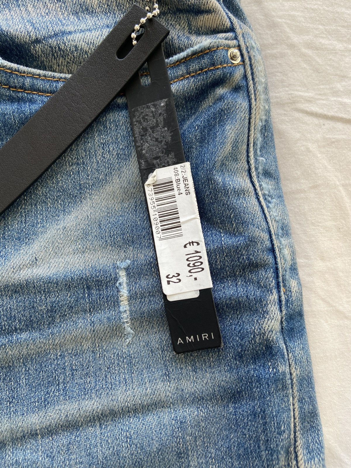 Amiri AMIRI Black Patch- 222 PXMD001: MX1 Size US 32 / EU 48 - 4 Thumbnail