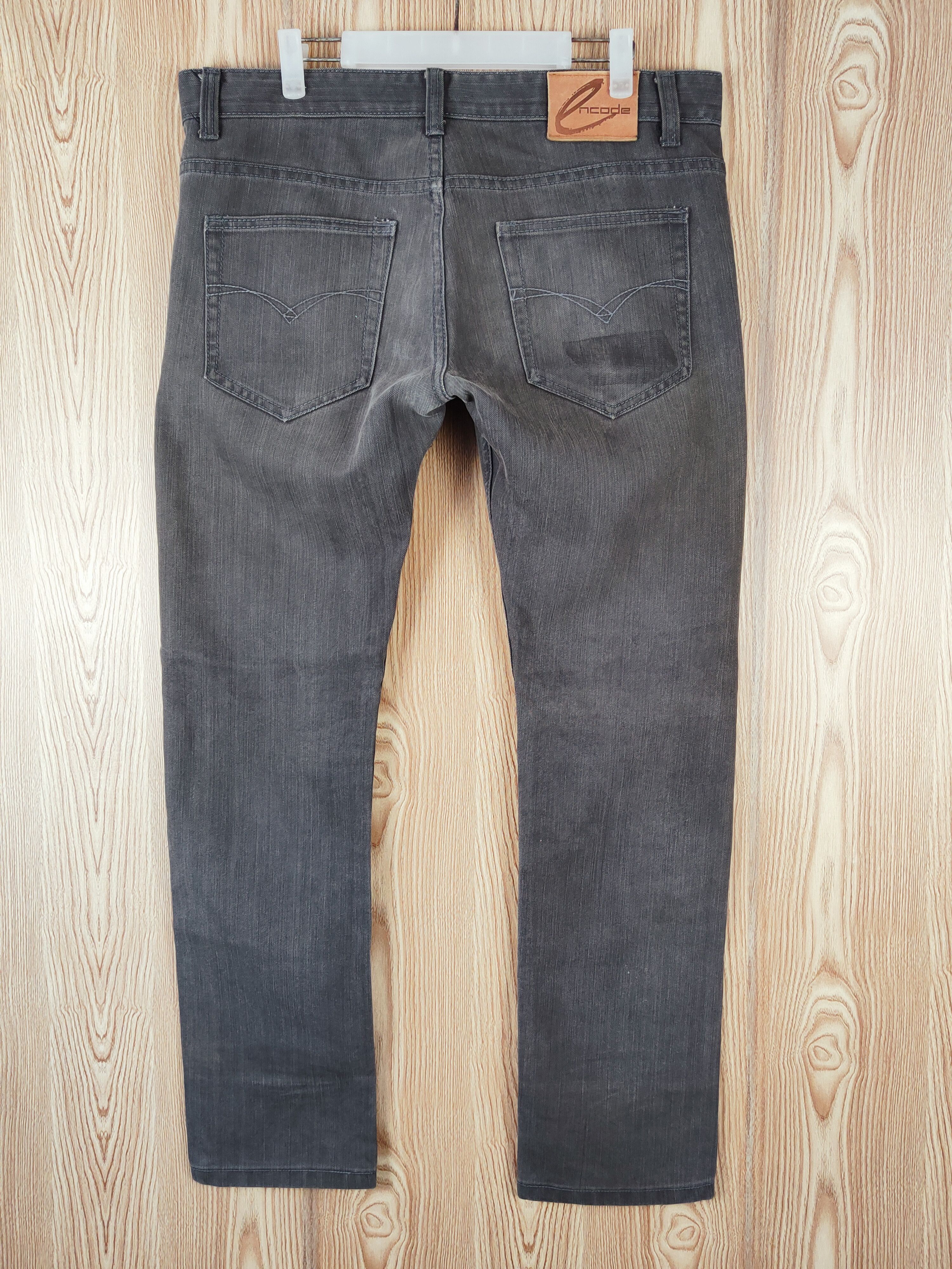 Japanese Brand × Vintage Encode Dark Brown Distressed Ripped Jeans Size US 38 / EU 54 - 7 Thumbnail