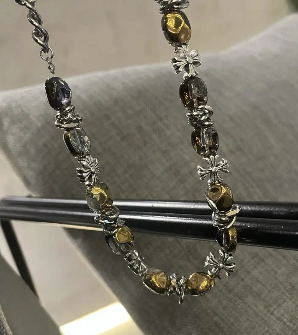 Japanese Brand × Jewelry Cross hologram holographic beads retro punk chain necklace Size ONE SIZE - 2 Thumbnail