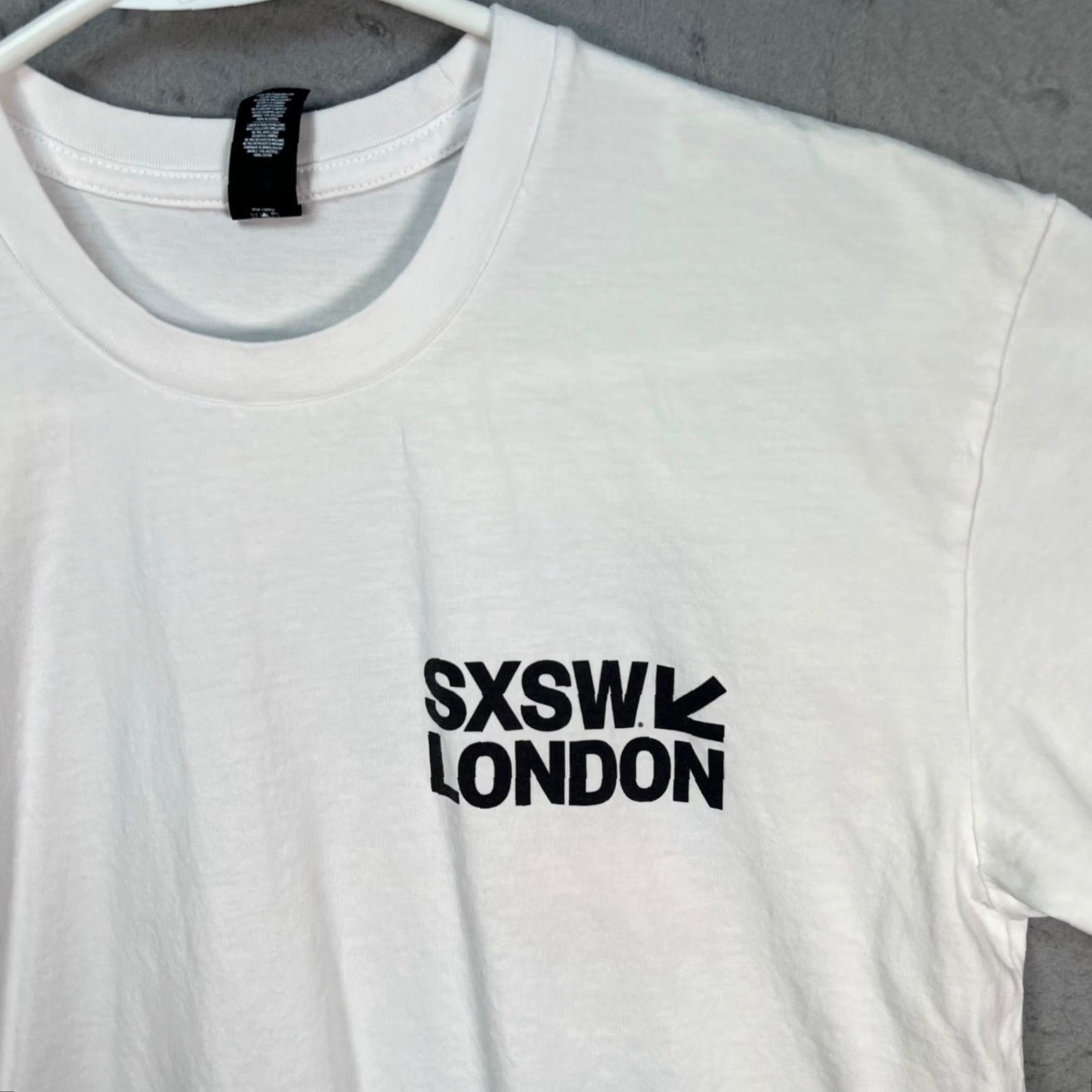 AS Colour SXSW London White Graphic T-Shirt Adult Medium AS Colour Crew Neck Short Sleeve Music Festival Shirt Mens Size US M / EU 48-50 / 2 - 4 Thumbnail