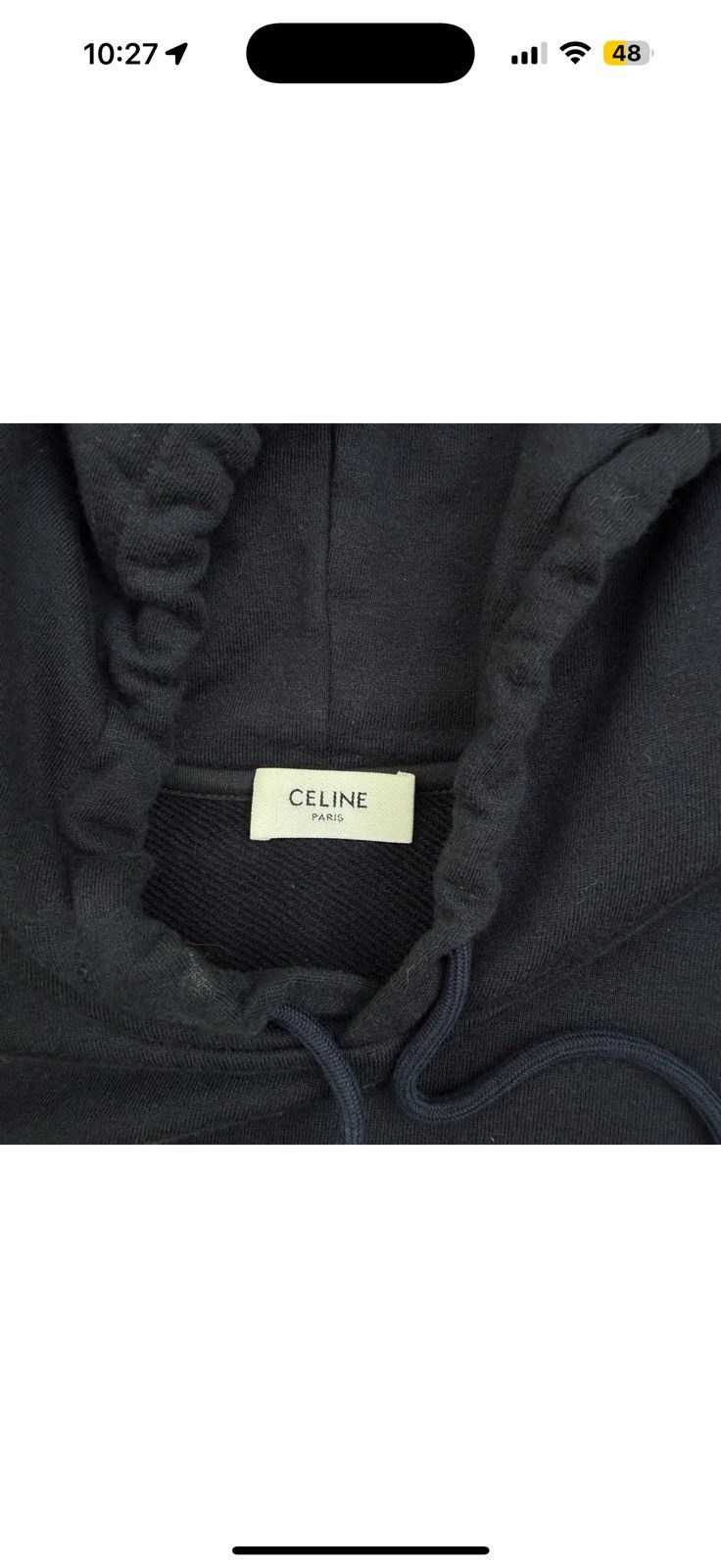 Celine Logo-Print Cotton-Jersey Hoodie Size US M / EU 48-50 / 2 - 4 Thumbnail