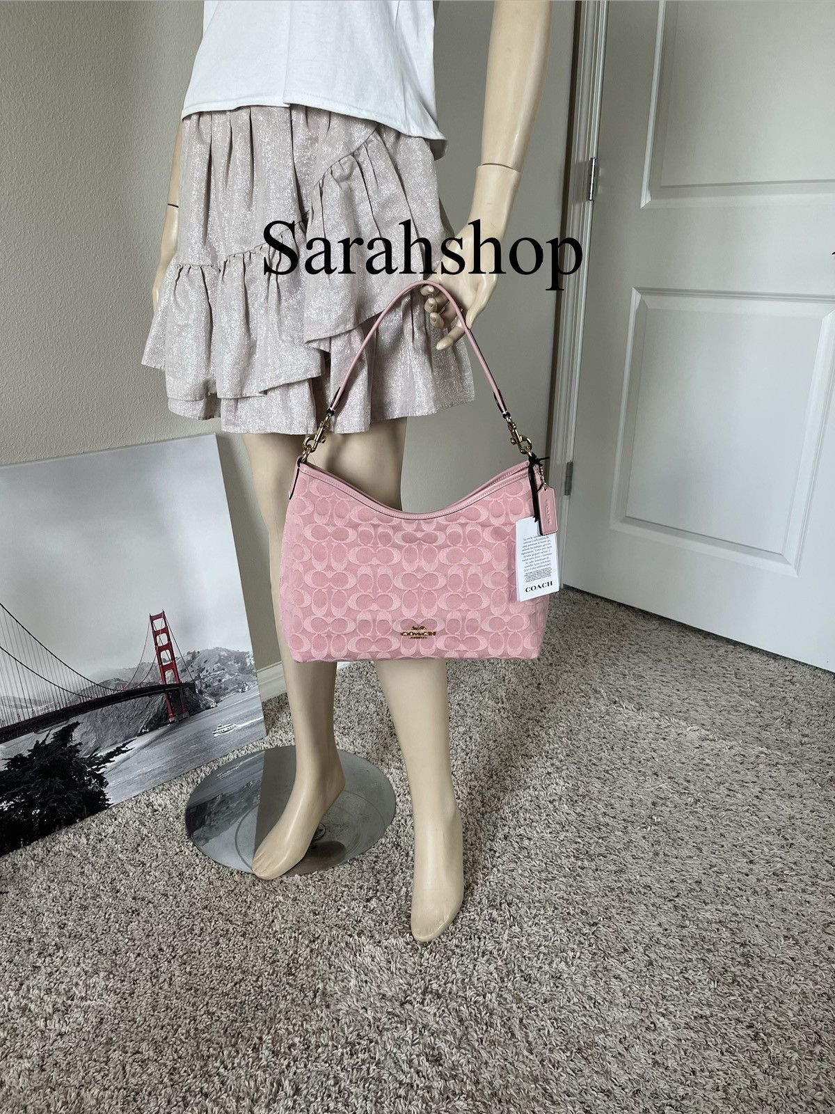 Coach Coach Laurel Shoulder Bag In Signature Denim Size ONE SIZE - 9 Thumbnail