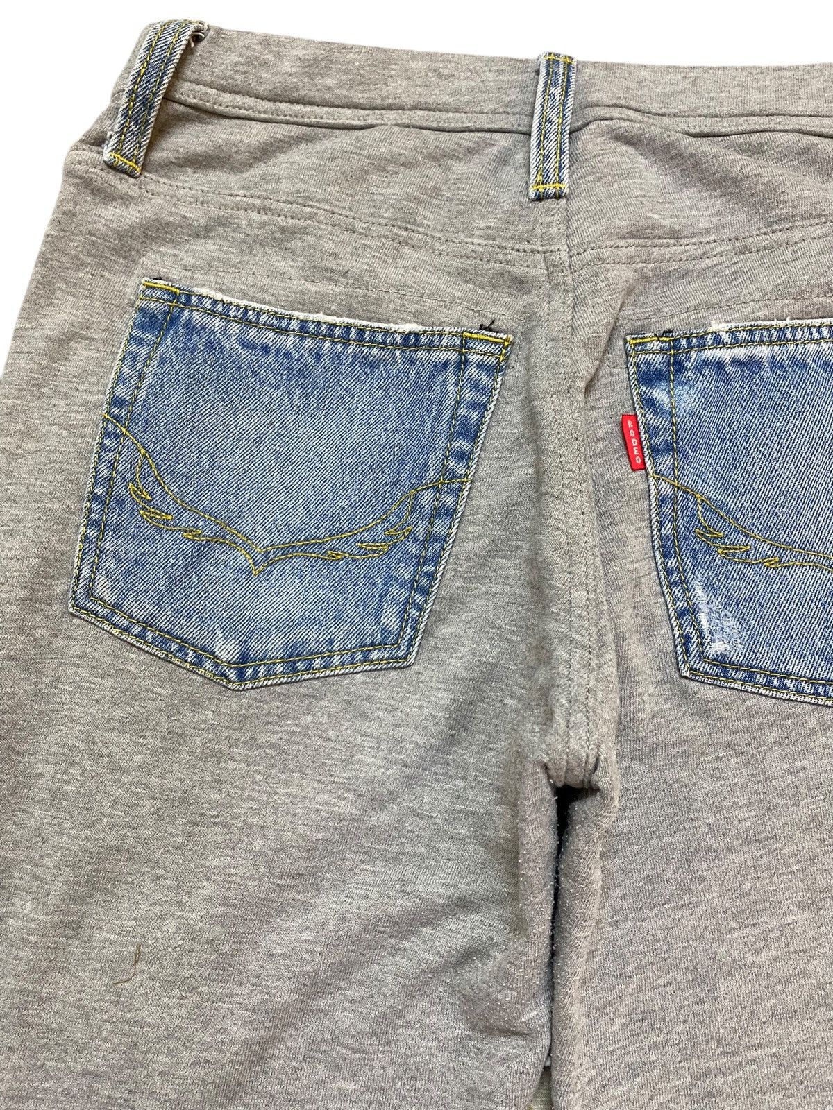 Japanese Brand Vintage Custom Rodeo Crowns Ripped Half Jean Half Pants Size US 30 / EU 46 - 9 Thumbnail