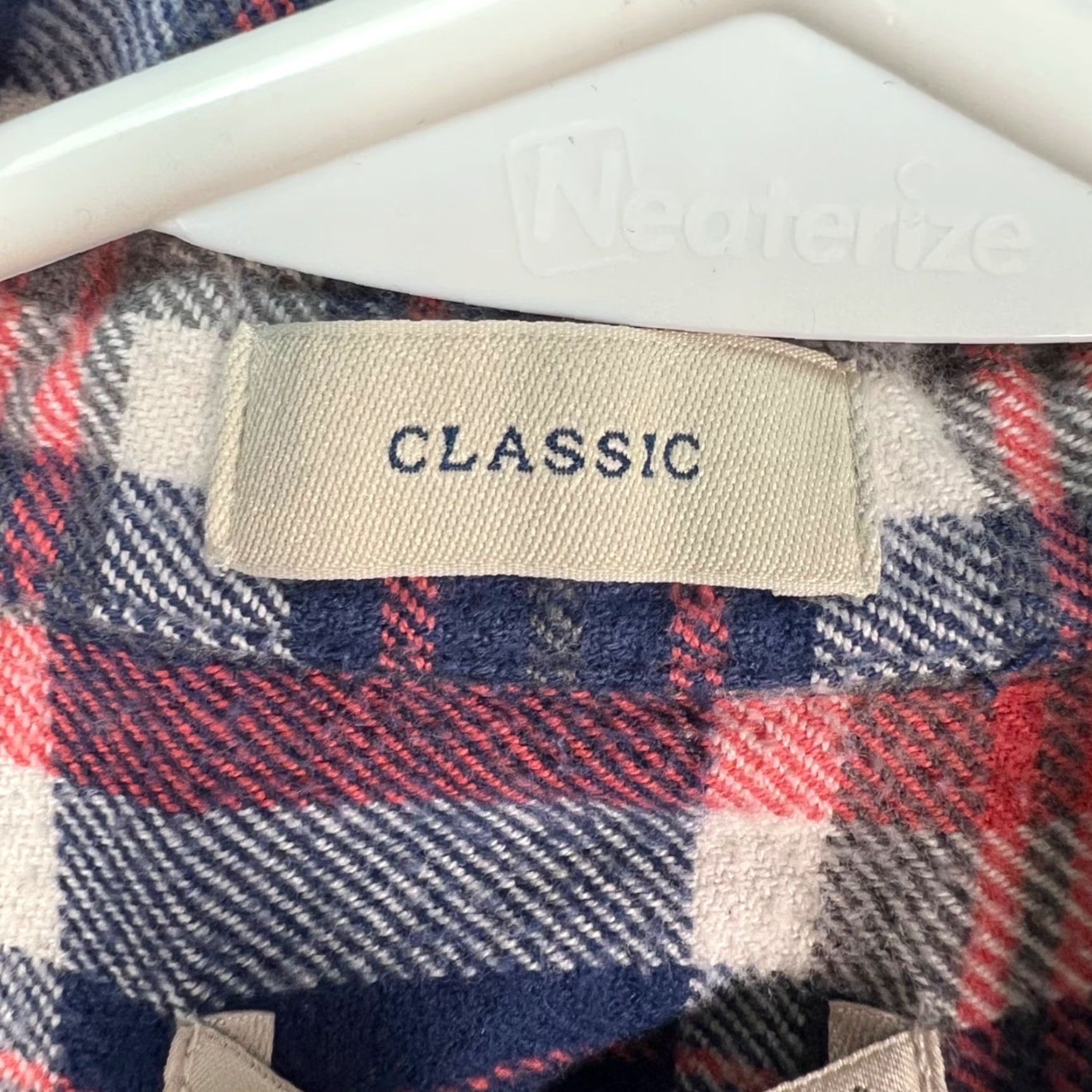 J.Crew J. Crew Shirt Men M Red Blue Plaid Flannel Classic Fit Midweight Double Brush Size US M / EU 48-50 / 2 - 4 Thumbnail
