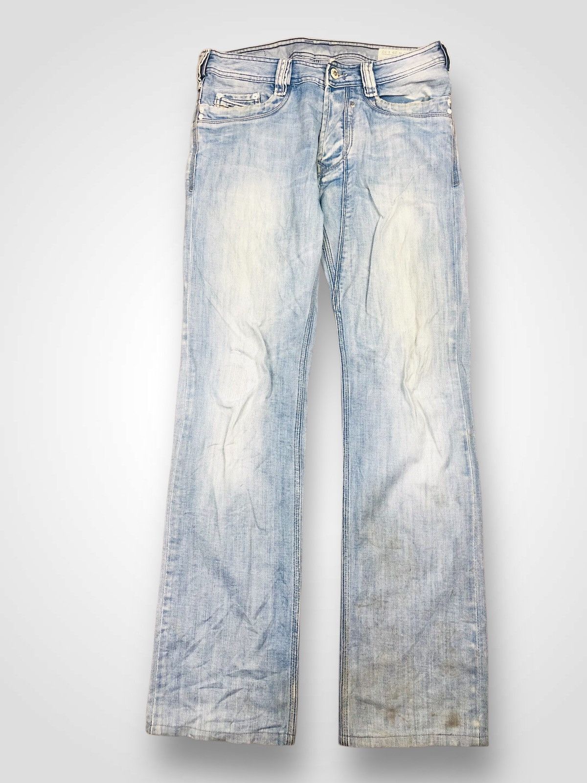 Diesel DIESEL Timmen W29 L32 Slim Bootcut Studded Jeans (38) Size US 29 - 1 Thumbnail