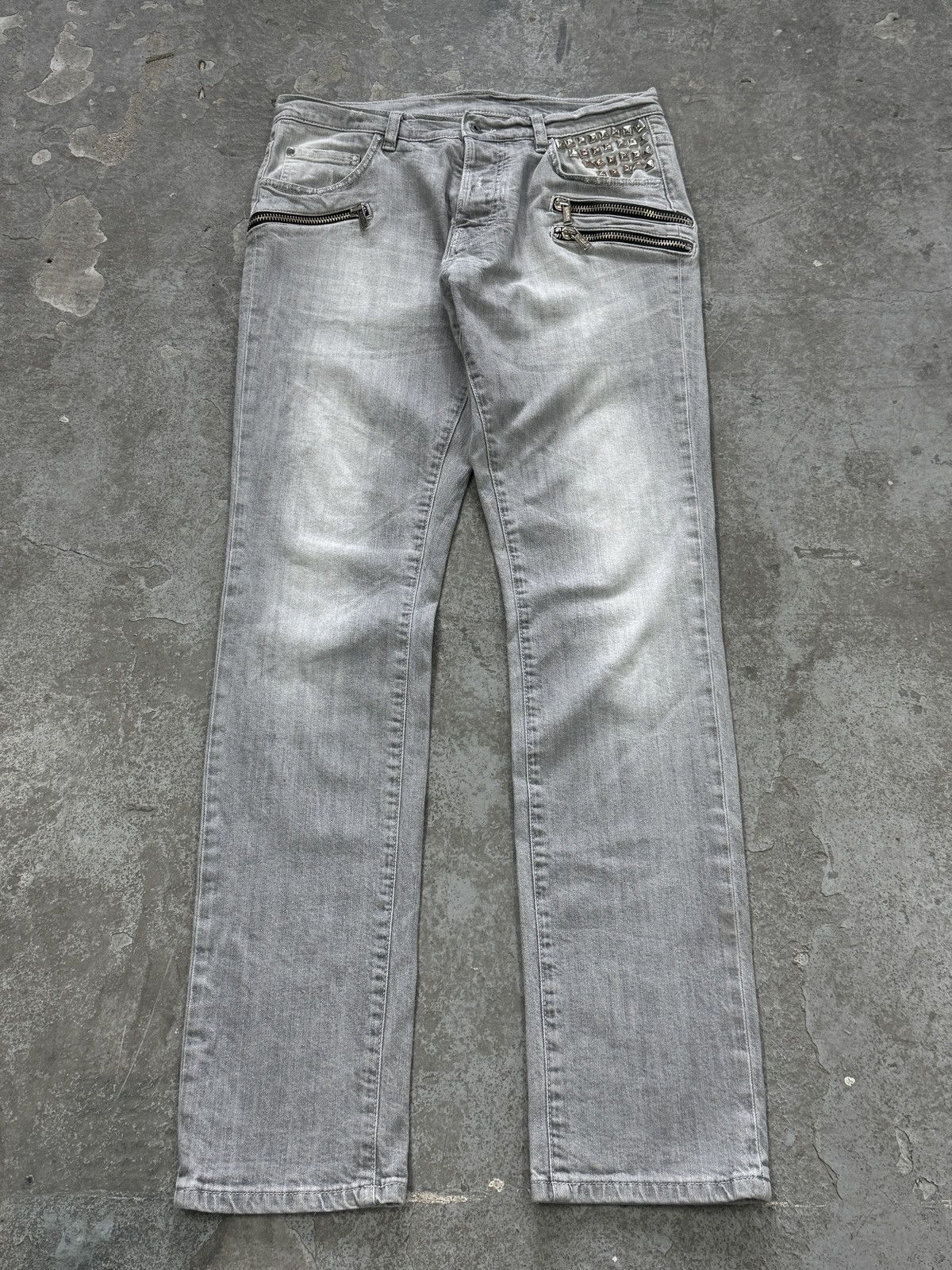Vintage Vintage Pants Jeans y2k With Studs Size US 34 / EU 50 - 1 Thumbnail