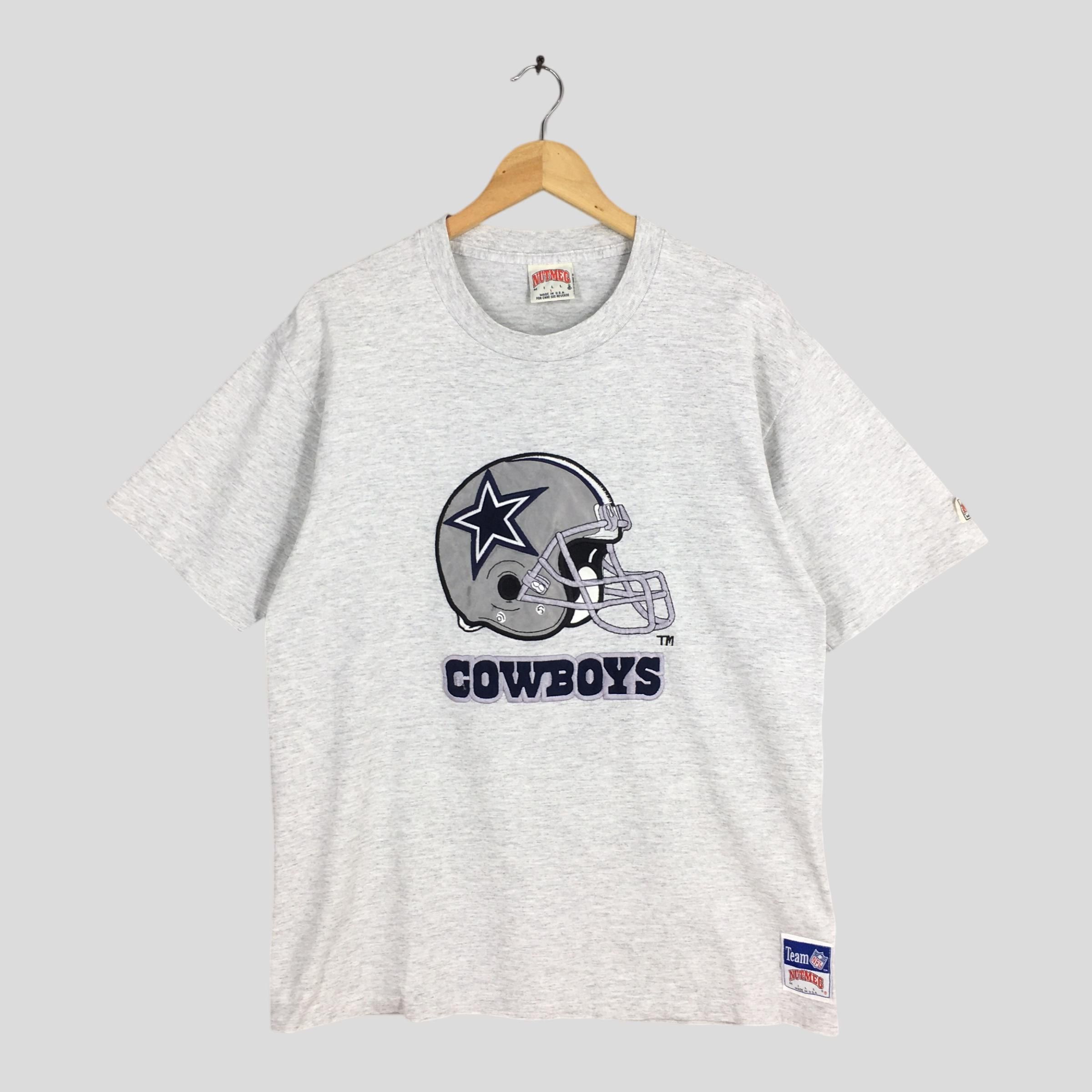 NFL × Vintage Vintage 90s Dallas Cowboys NFL Gray T shirt Large Size US L / EU 52-54 / 3 - 1 Thumbnail