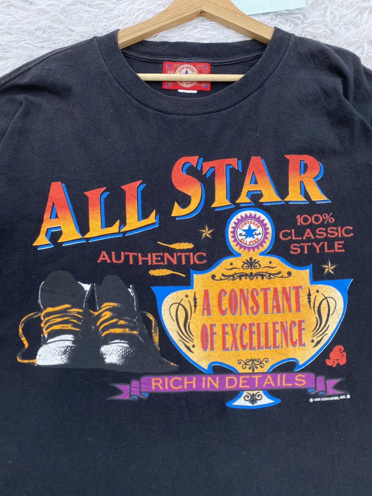Converse Rare Vintage Converse 1994 All Star Tshirt Size US L / EU 52-54 / 3 - 6 Thumbnail