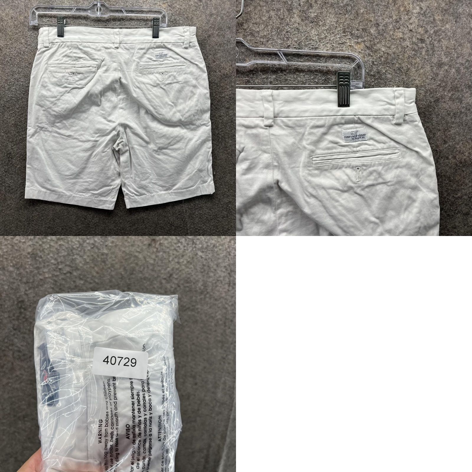 Vineyard Vines Vineyard Vines Shorts Mens 31 White Chino Flat Front 9 Inseam Casual Summer Size US 31 - 8 Thumbnail