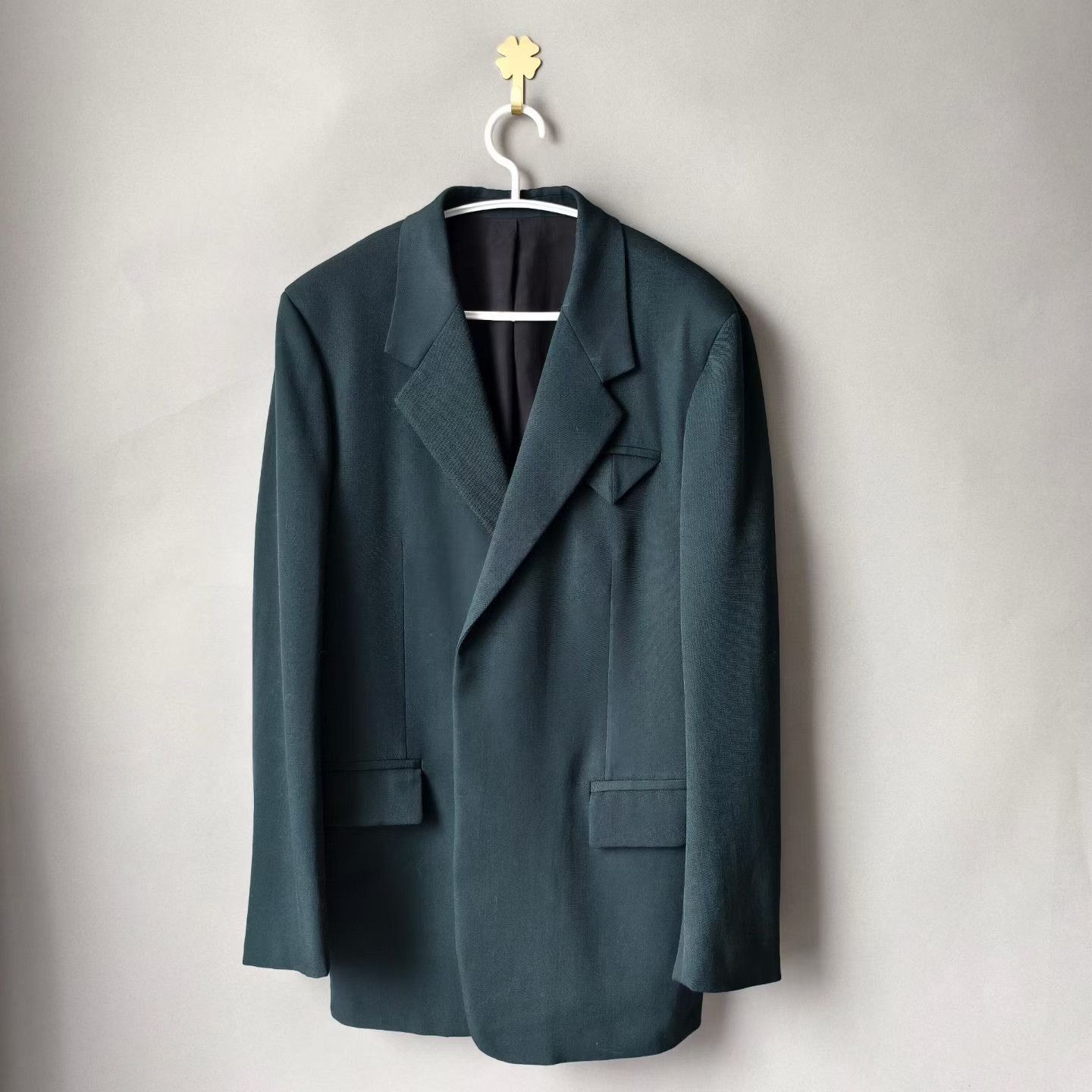 Bottega Veneta BV Triangle Logo Wool Blazer