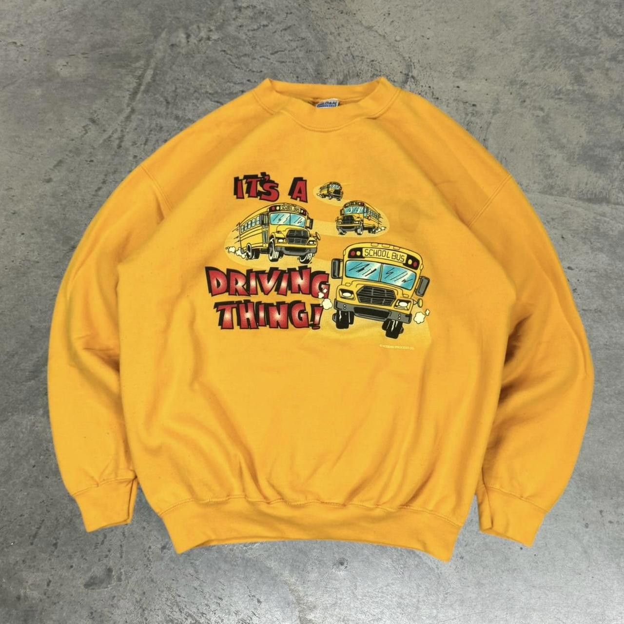 Gildan × Vintage VTG 90s “It’s a School Bus Driver Thing” Crewneck Sweatshirt Size US L / EU 52-54 / 3 - 1 Thumbnail
