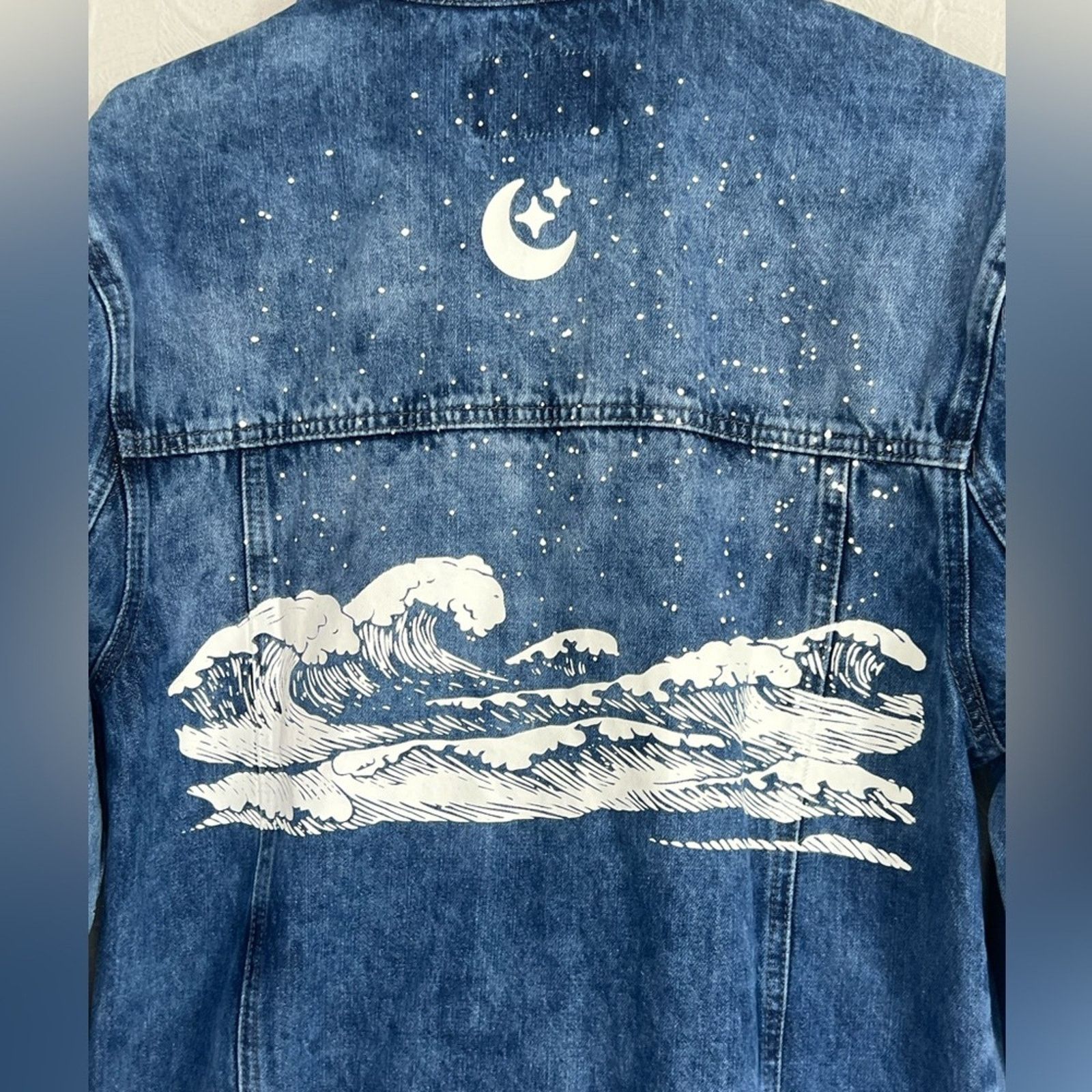 REVOLVE Revolt The Tubbo Moment Unisex By The Sea Jean Jacket CLEAN Size S / US 4 / IT 40 - 4 Thumbnail