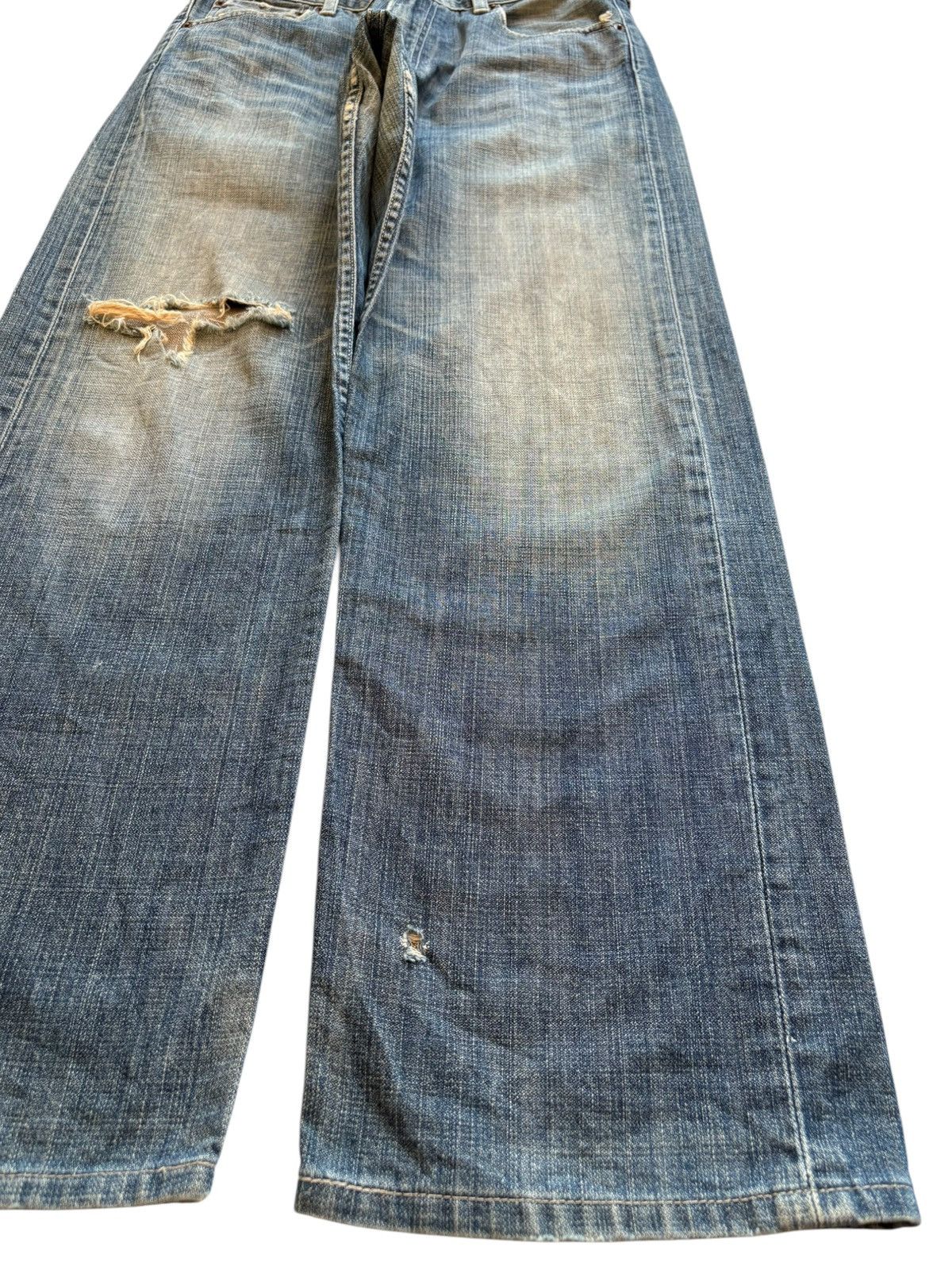 Levi's Vintage 90s Levis 503 Rusty Mud Wash Rip Loose Baggy Jeans Size US 29 - 7 Thumbnail