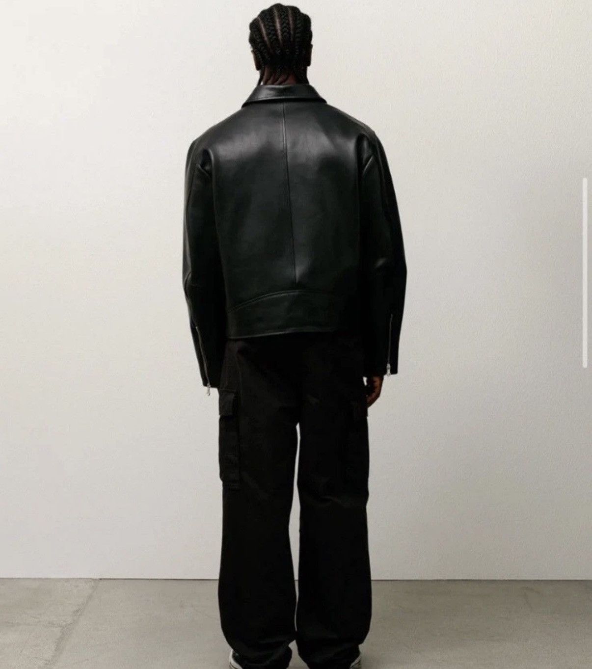 Stussy Stussy Black Leather biker jacket Small | Grailed