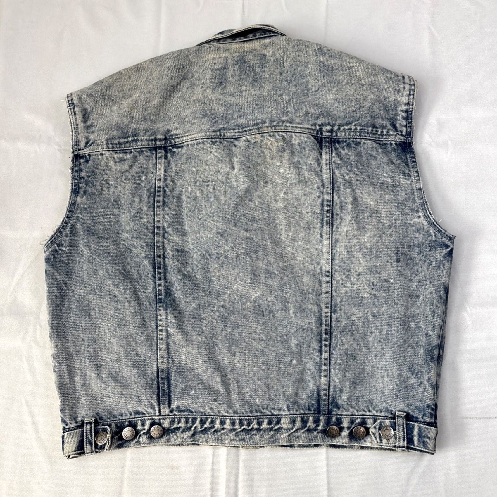Calvin Klein VINTAGE Calvin Klein Mens Vest Denim Trucker Blue Medium Wash M Regular Cotton Denim Biker Wear Mens Size US M / EU 48-50 / 2 - 5 Thumbnail