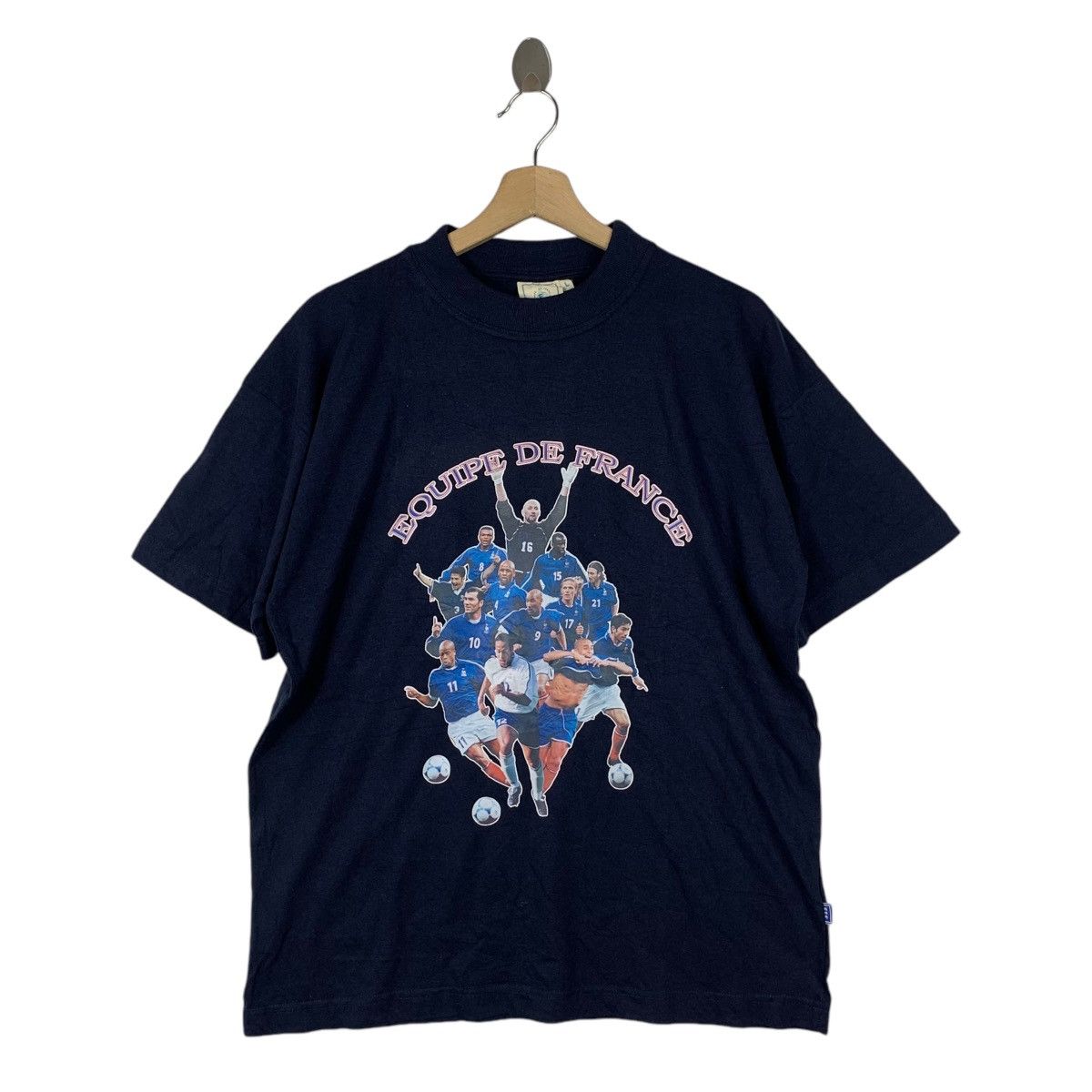 Other Vintage EQUIPE DE FRANCE Zidane Anelka Henry Tee Shirt Size US L / EU 52-54 / 3 - 1 Thumbnail