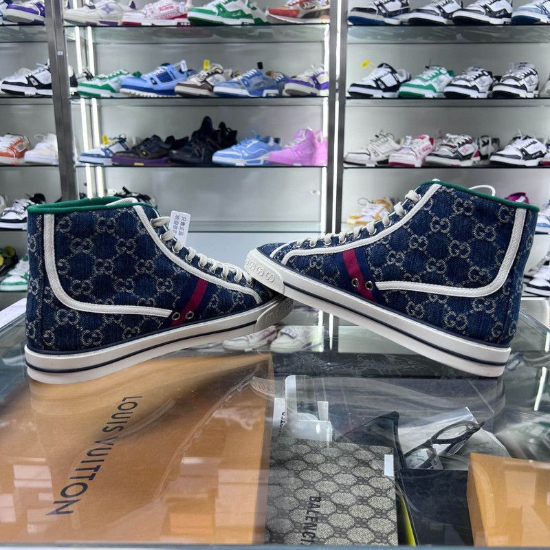 Gucci Gucci Tennis 1977 Denim High-Top Sneakers - Size US 9 / EU 42 - 6 Thumbnail