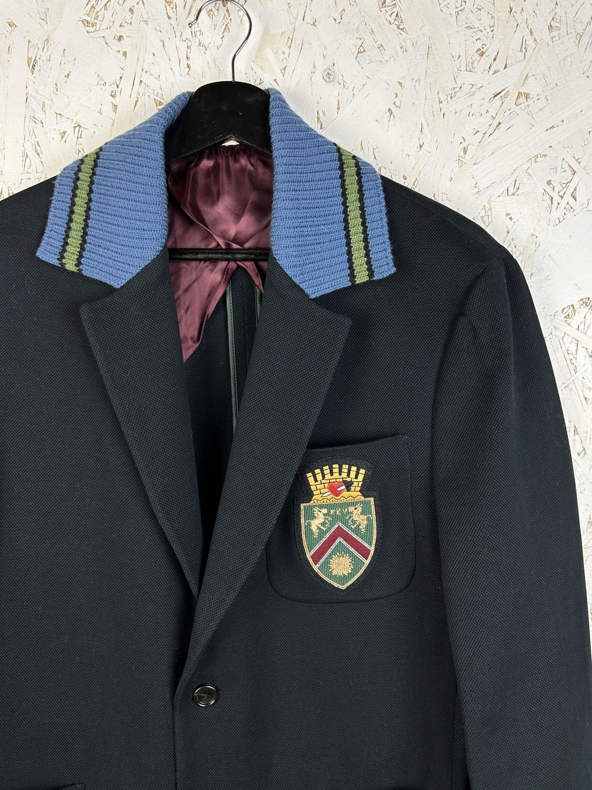 Gucci Gucci GG Ribbed Knit Emblem Embroidery Blazer Jacket Size US M / EU 48-50 / 2 - 2 Thumbnail