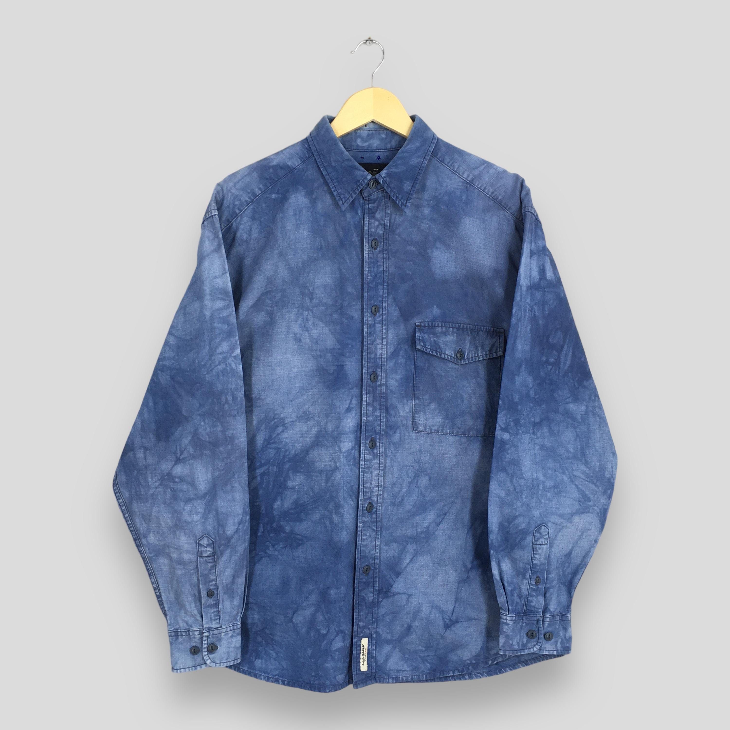 Eddie Bauer Vintage 90's Eddie Bauer Bleach Blue Flannel Medium Size US M / EU 48-50 / 2 - 1 Thumbnail